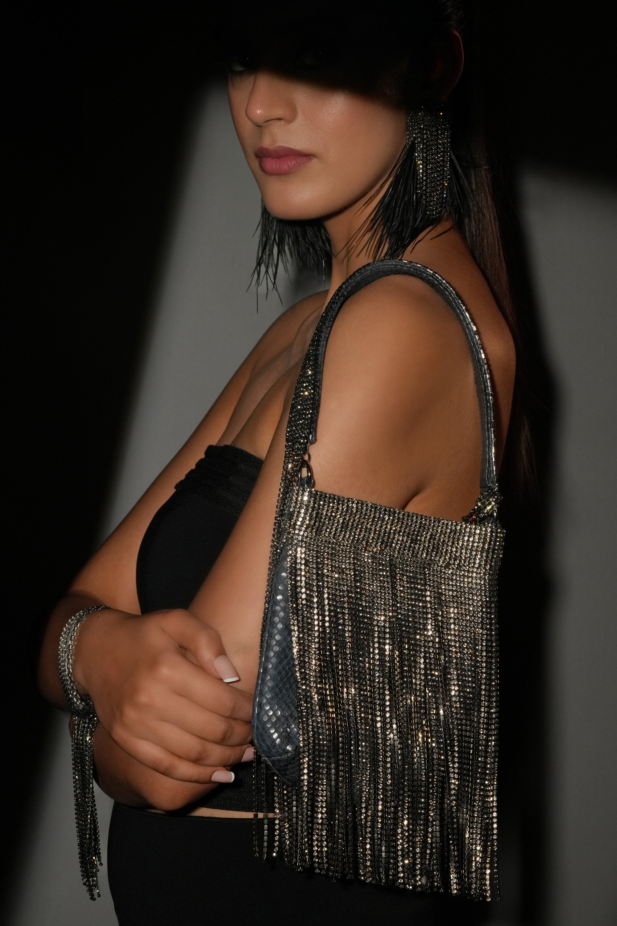 Crystal Fringe Nano Bag