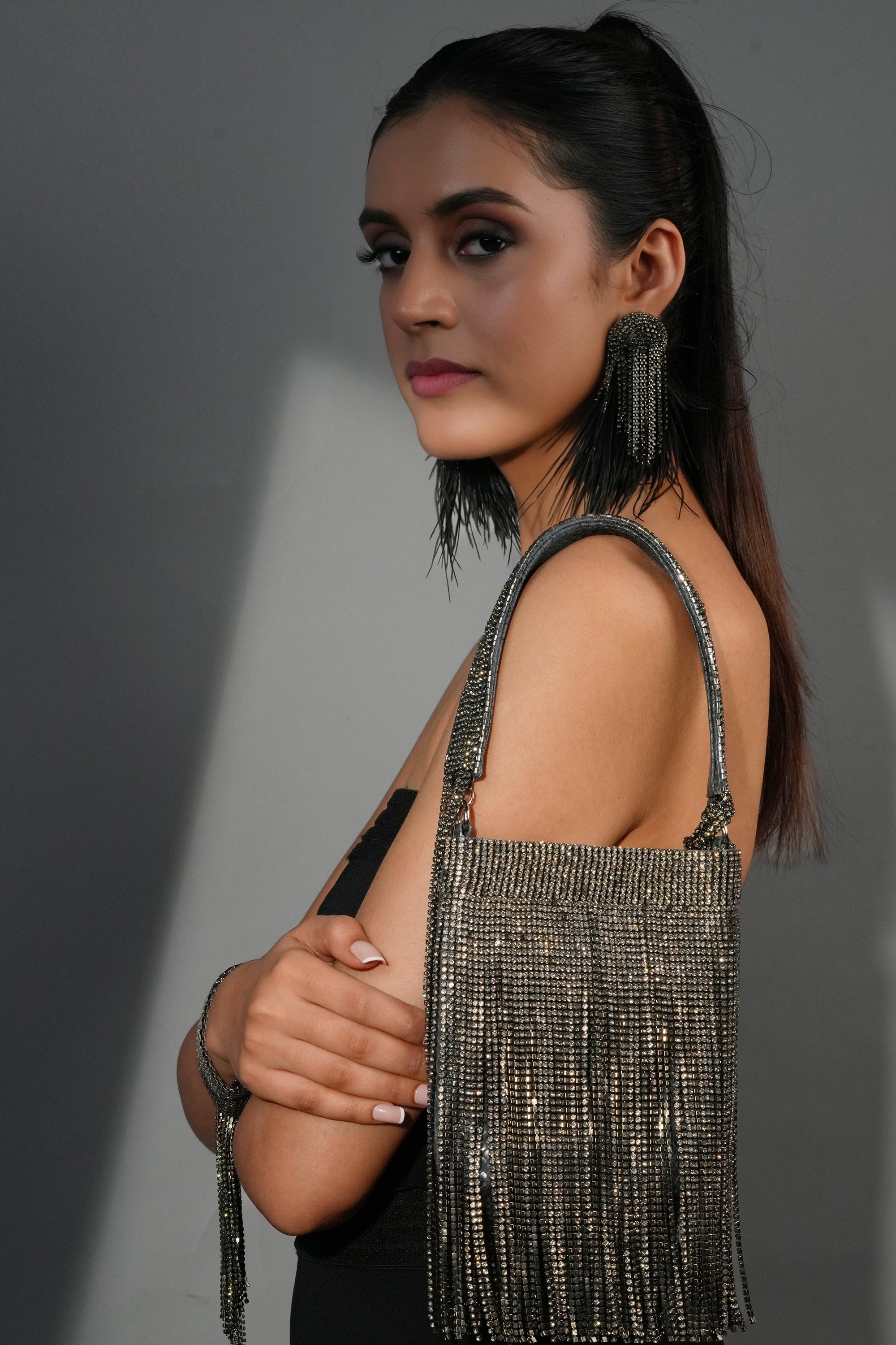 Crystal Fringe Nano Bag