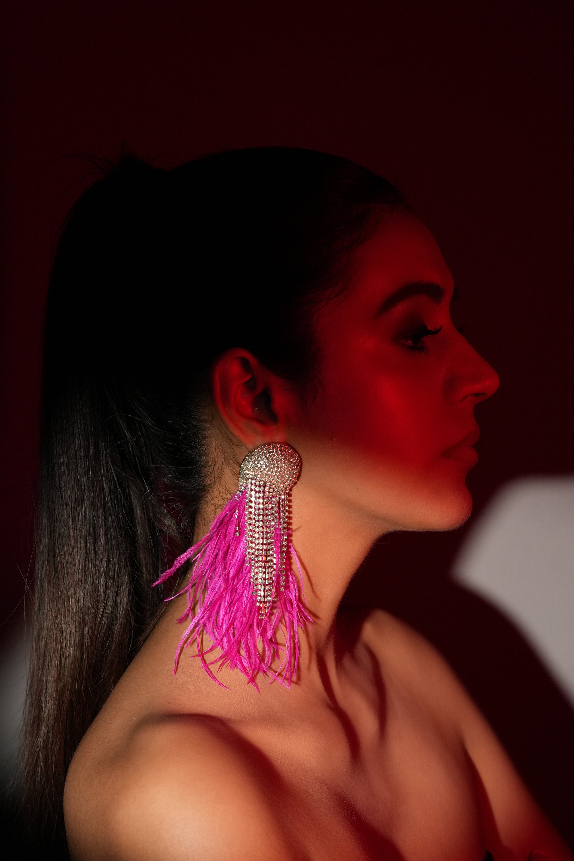Fuchsia Cascade Earrings