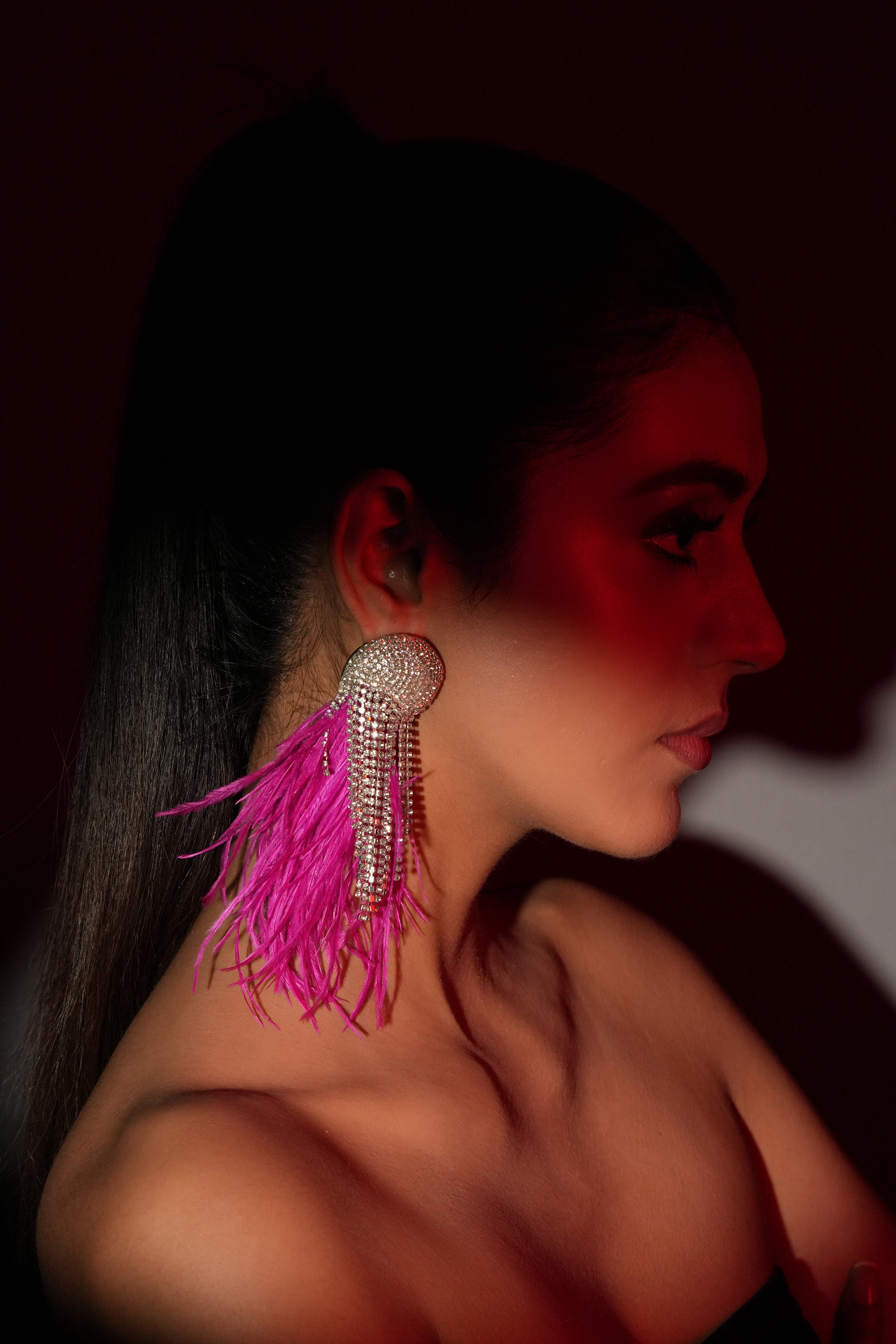 Fuchsia Cascade Earrings