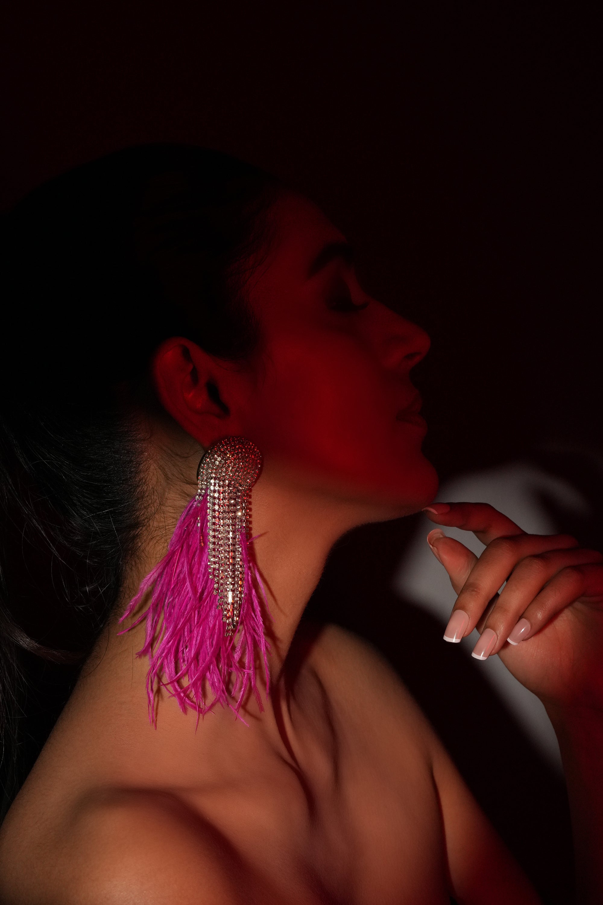 Fuchsia Cascade Earrings