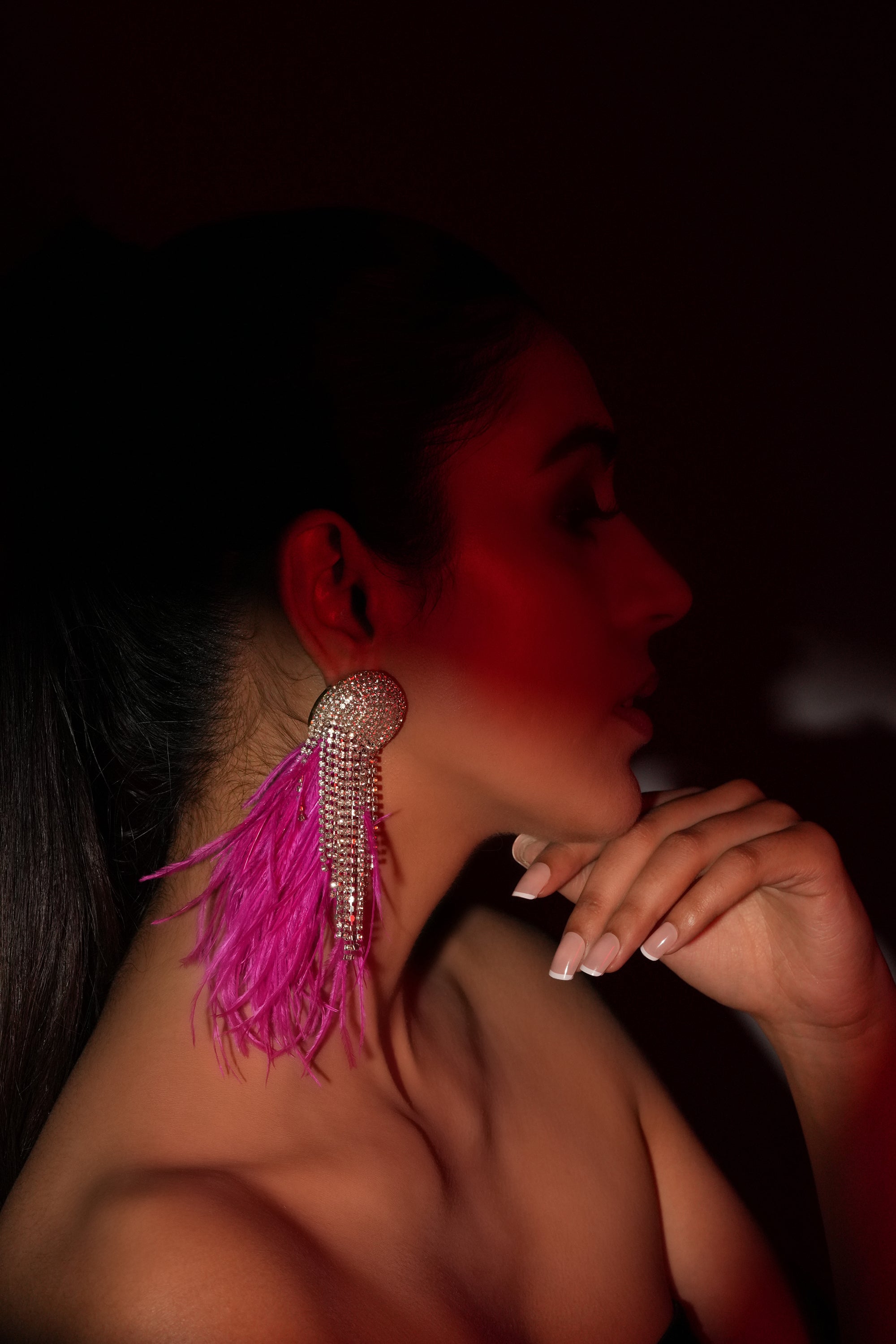Fuchsia Cascade Earrings