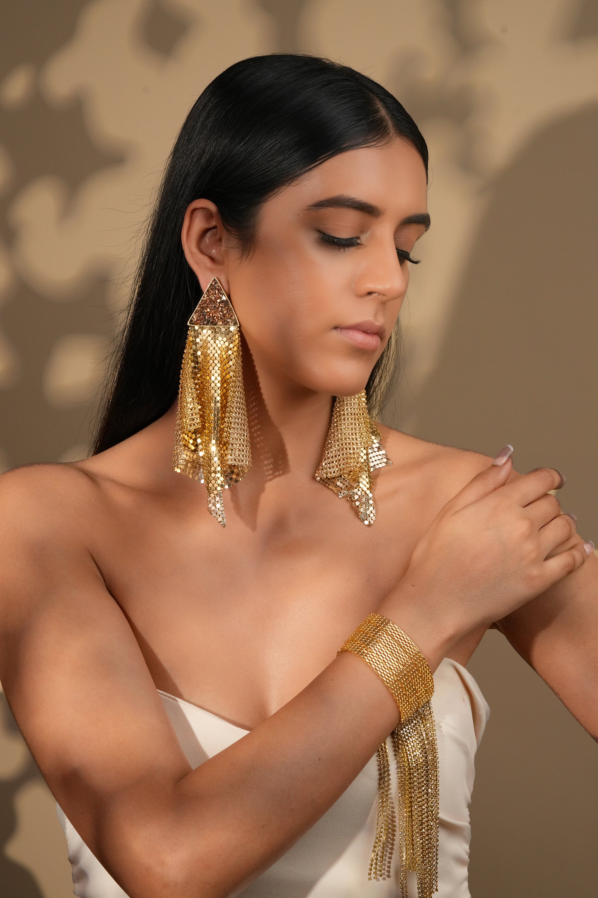 Gold Mesh Tassels