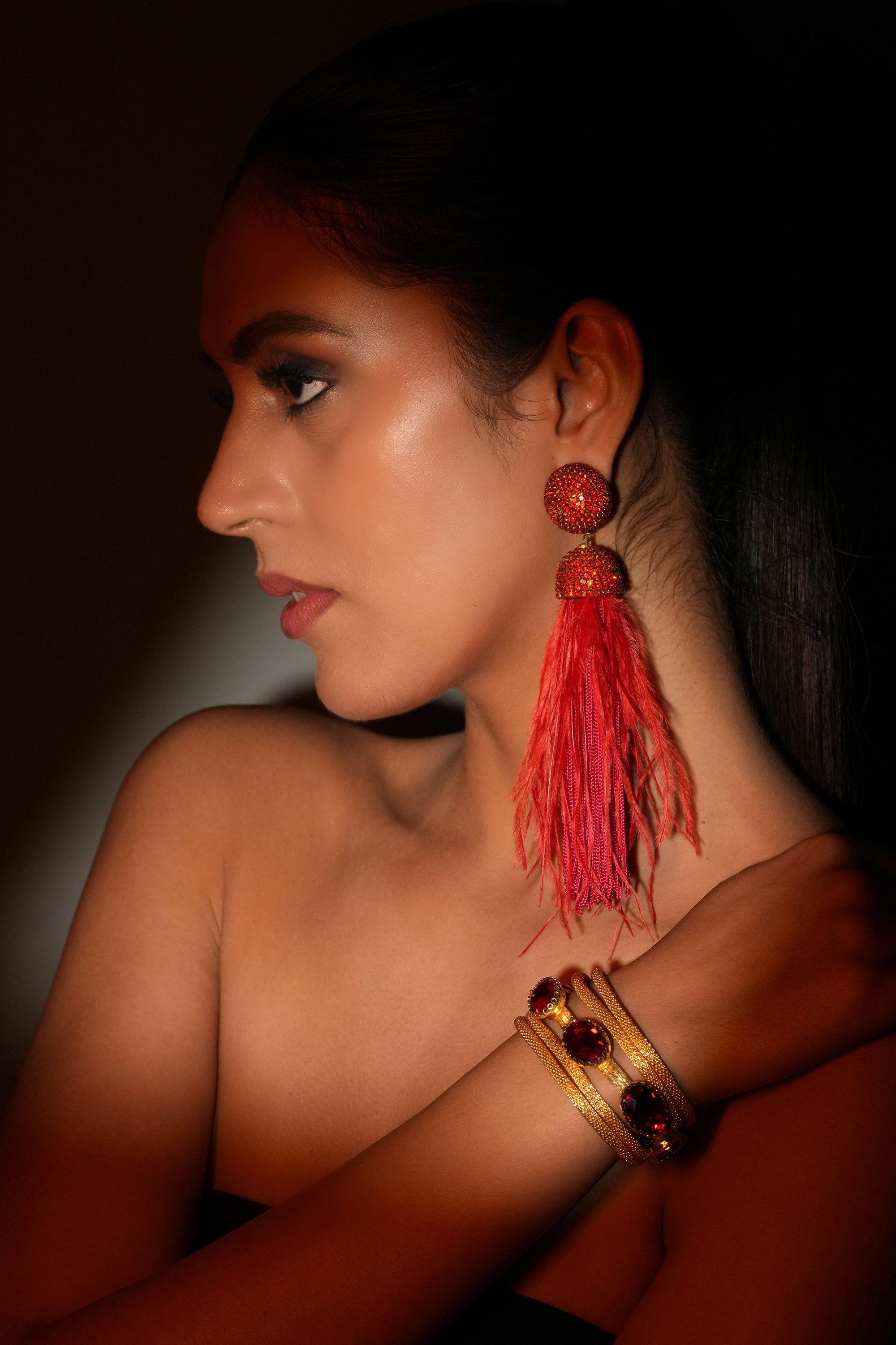 Crimson Feather Drops