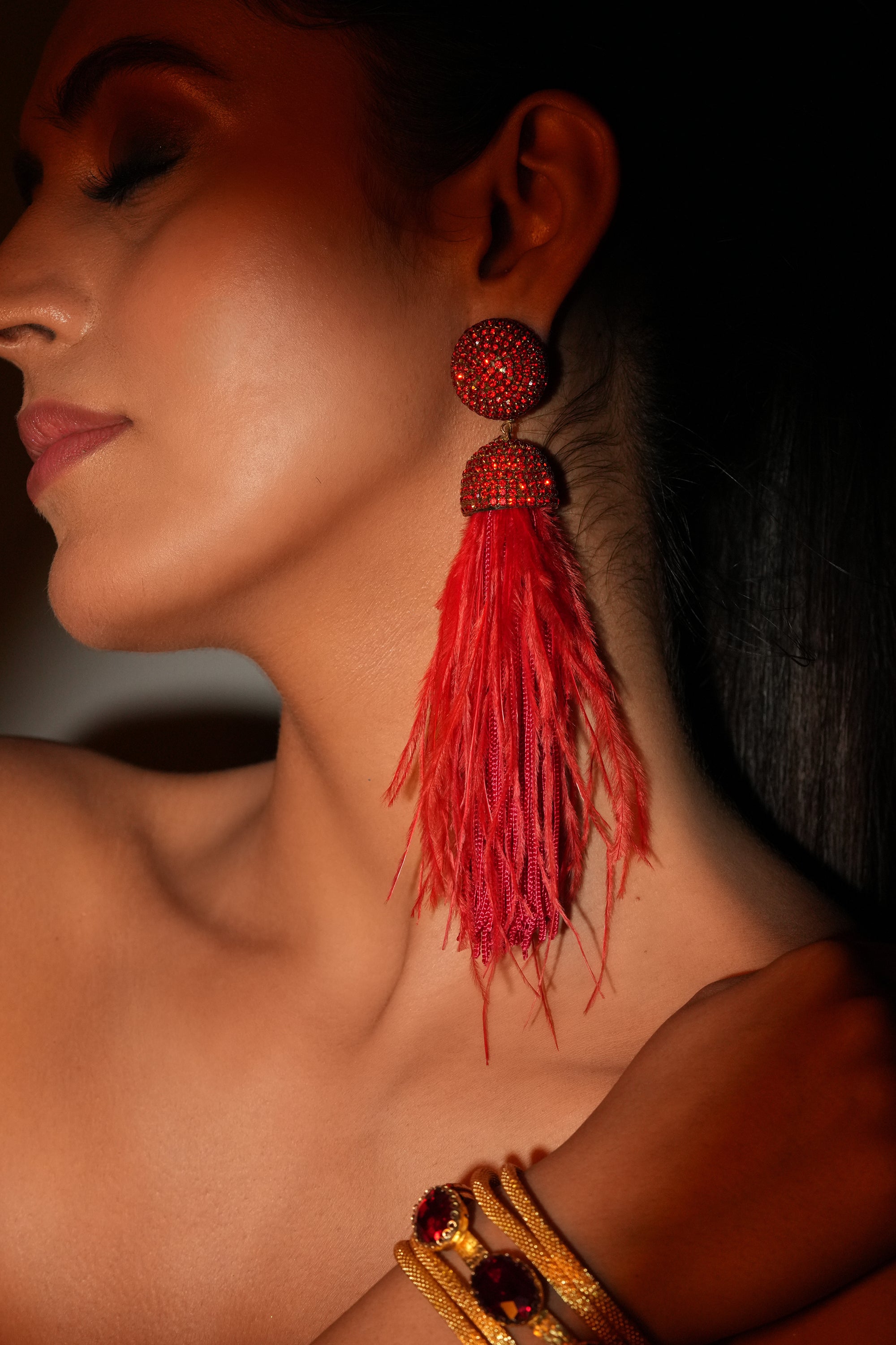 Crimson Feather Drops