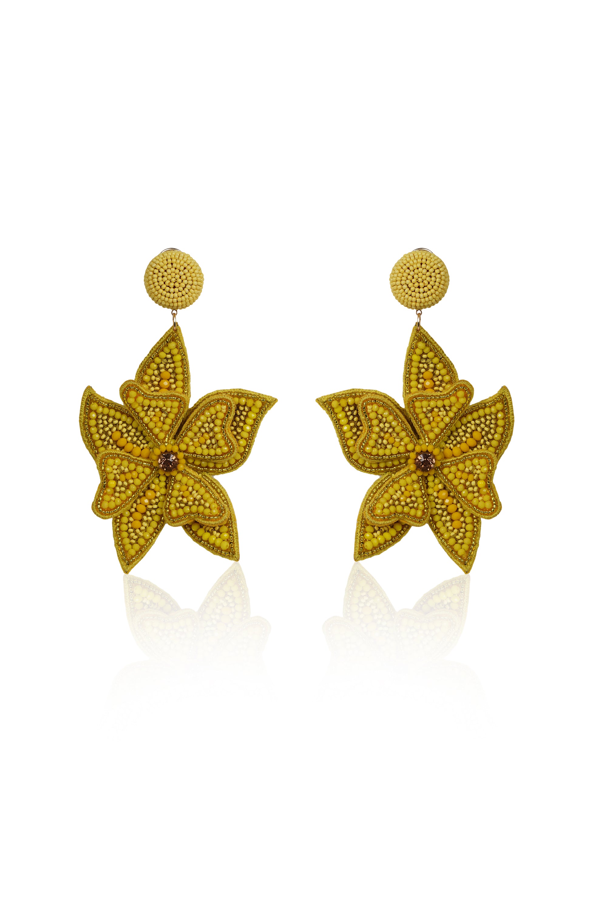 Floral Beaded Earrings