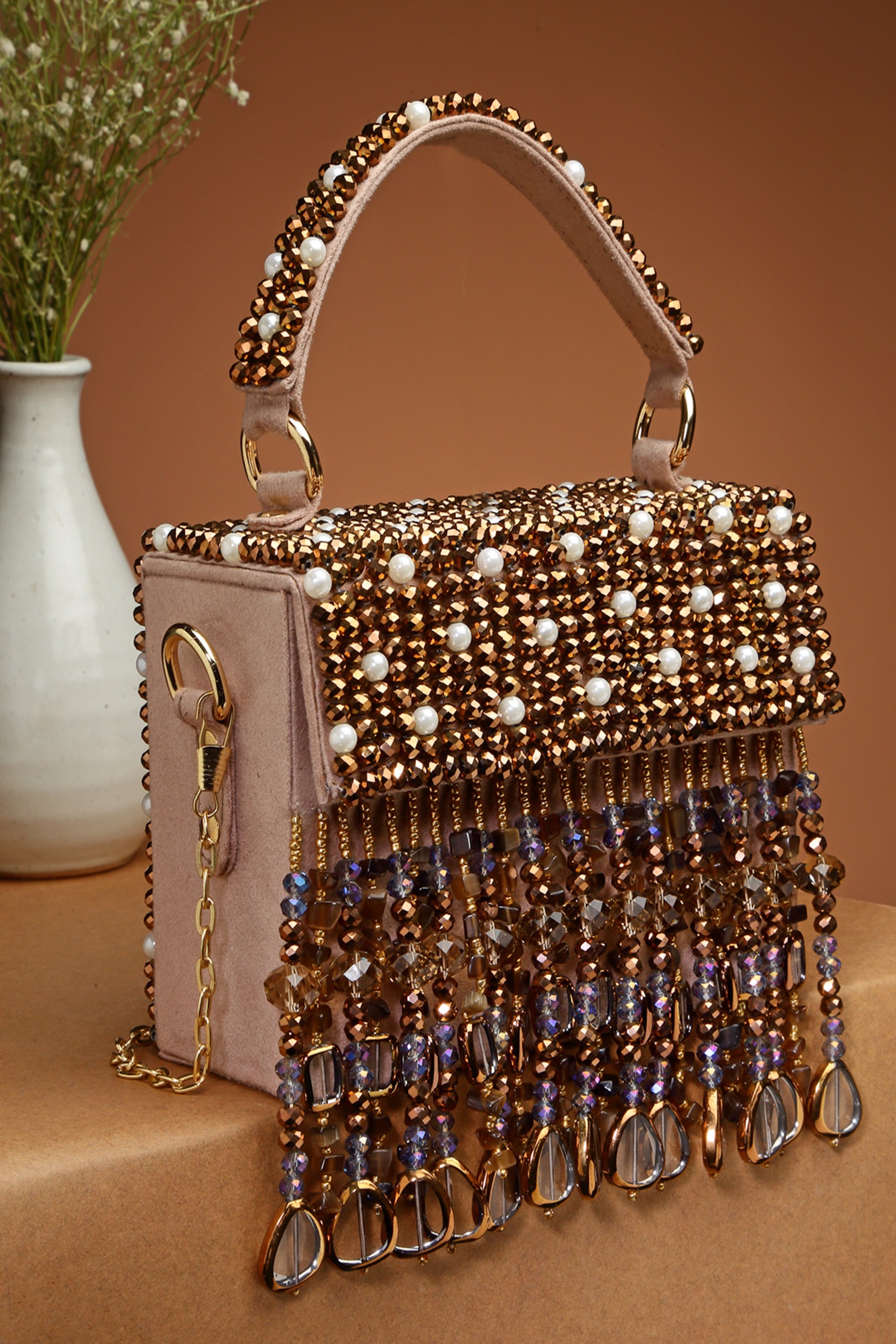 Gold Box Clutch Bag