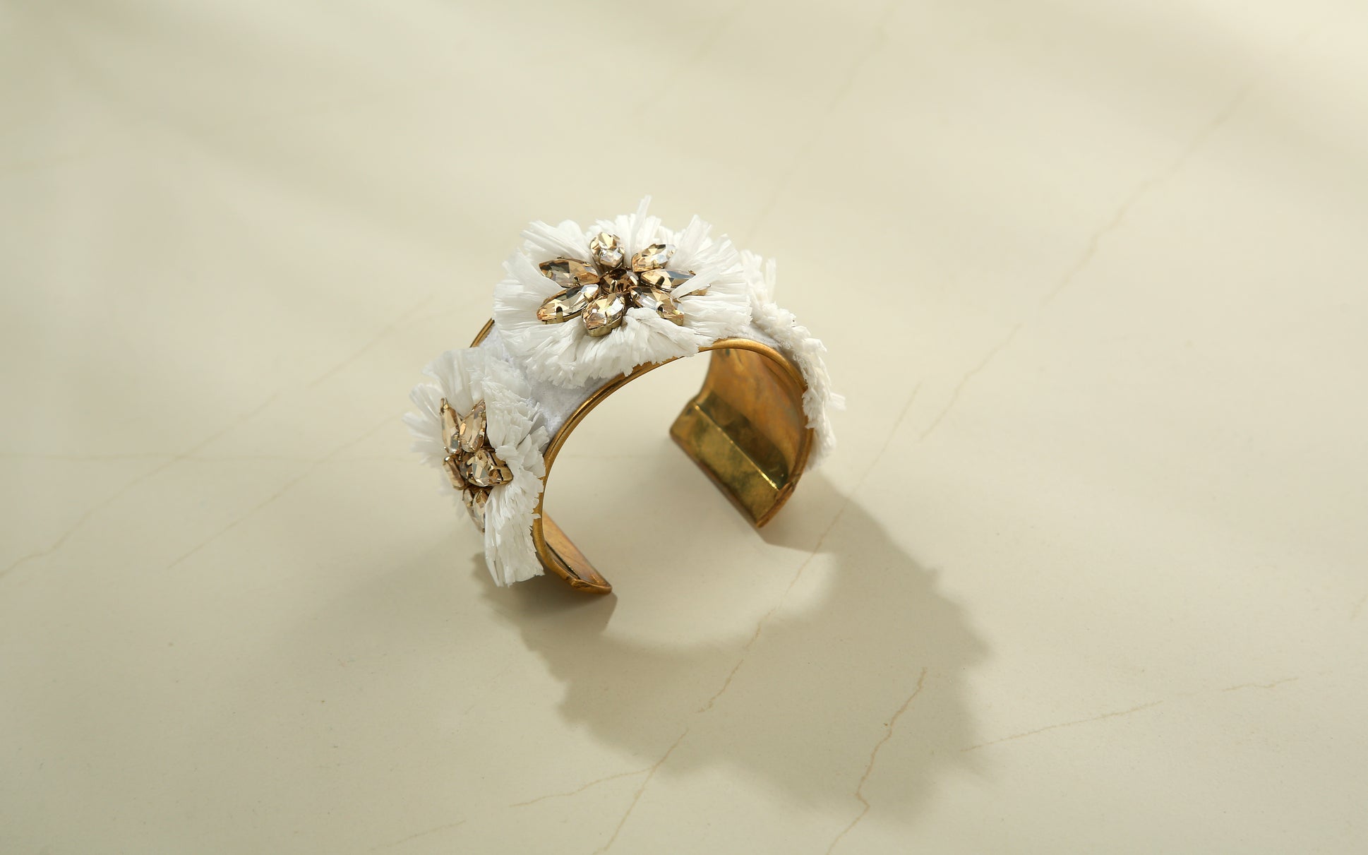 Raffia Crystal Cuff