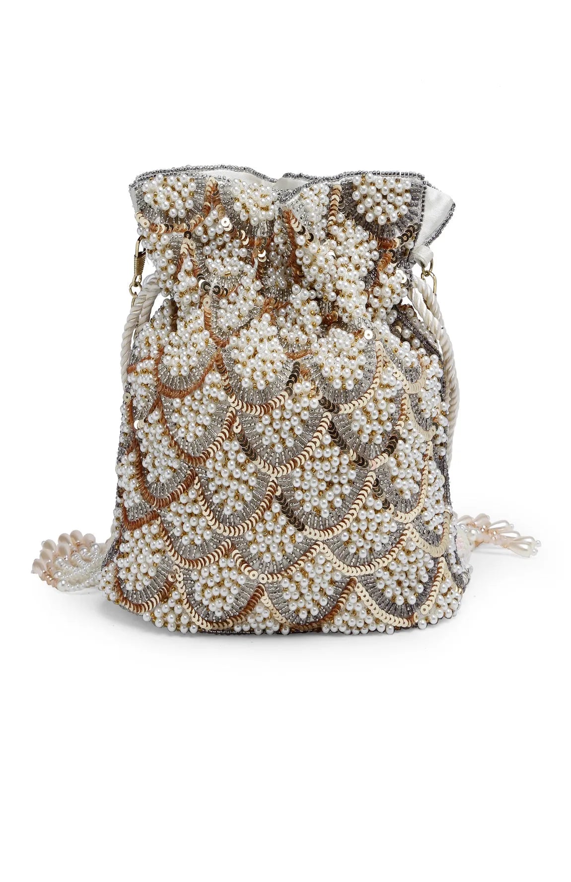 Gold Scallop Potli Bag