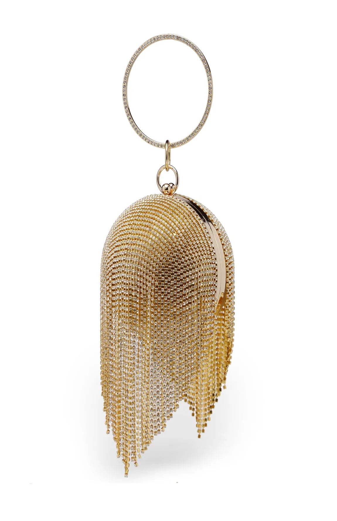 crystal ball clutch bag