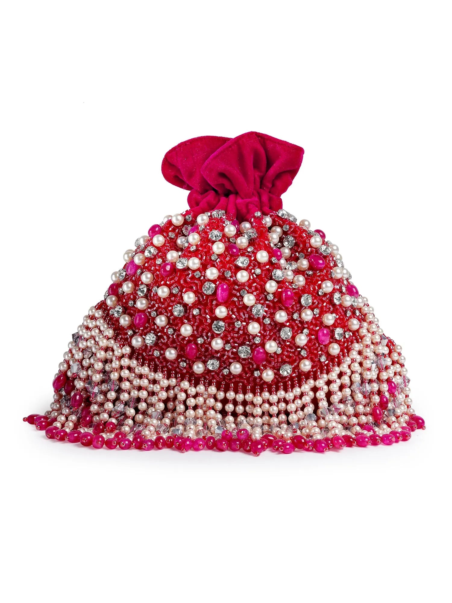 Fuchsia Embellished Potli