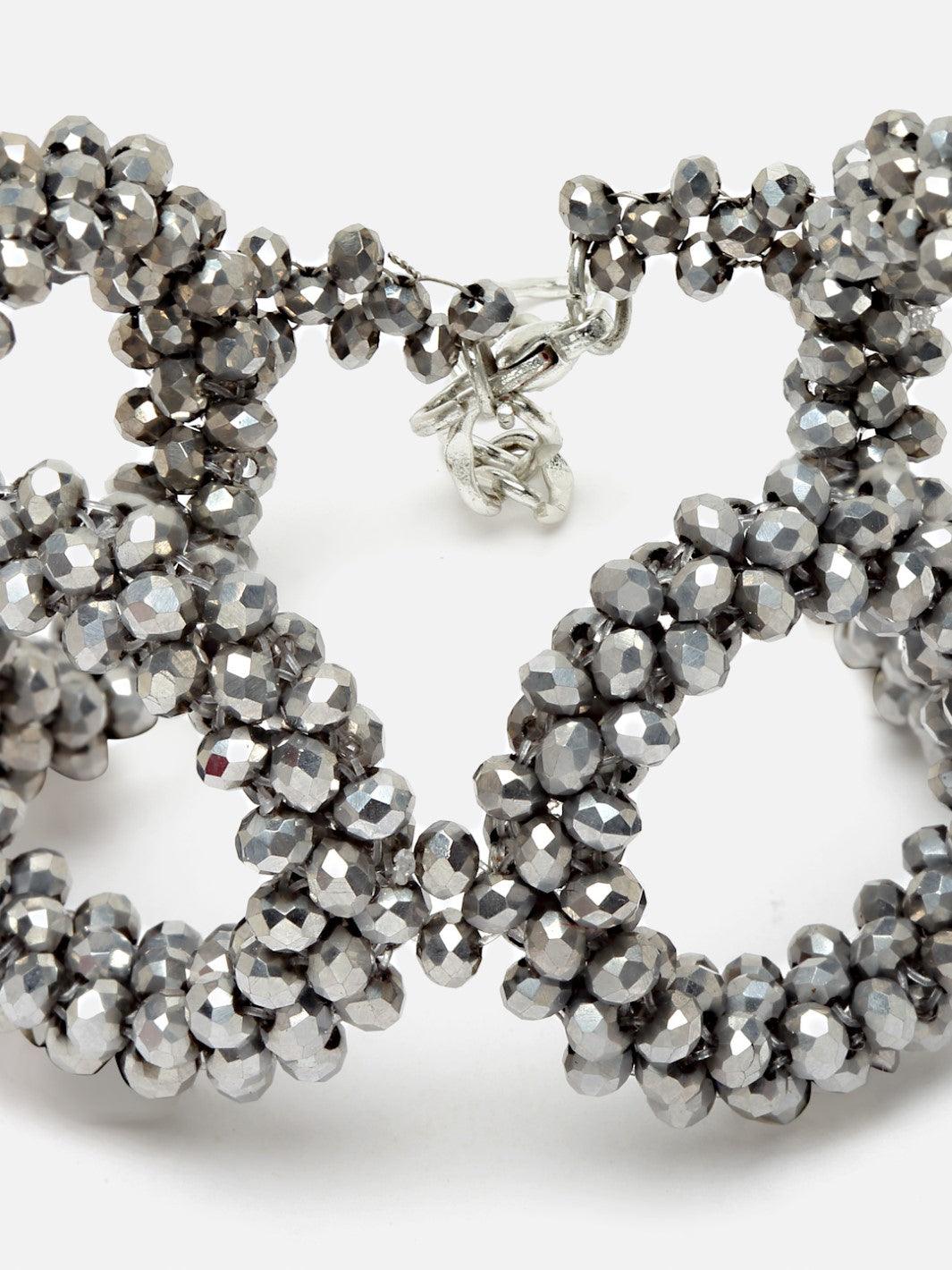 Silver Beaded Bracelet - Bijoux by Priya