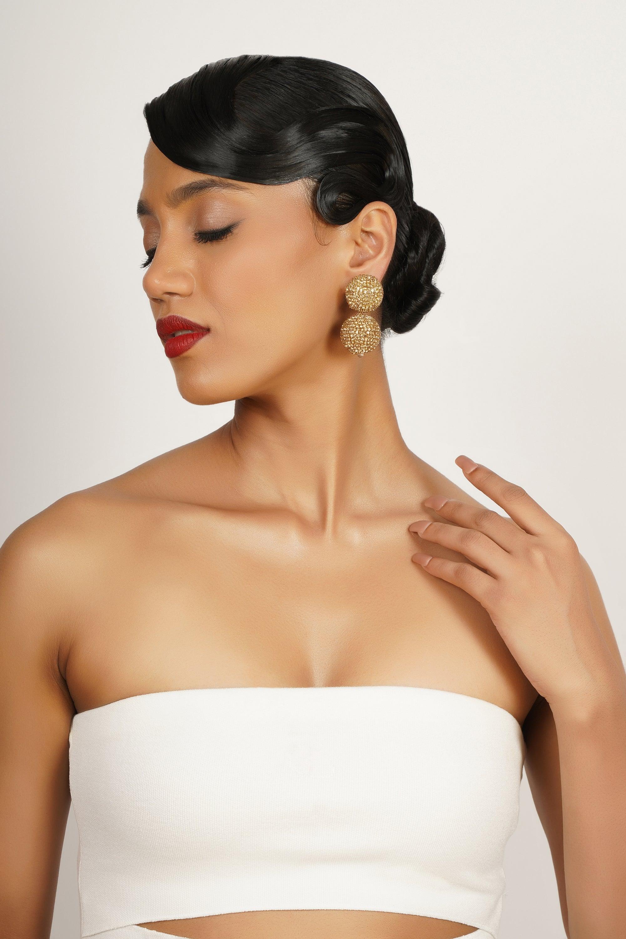 Gold Ball Earrings