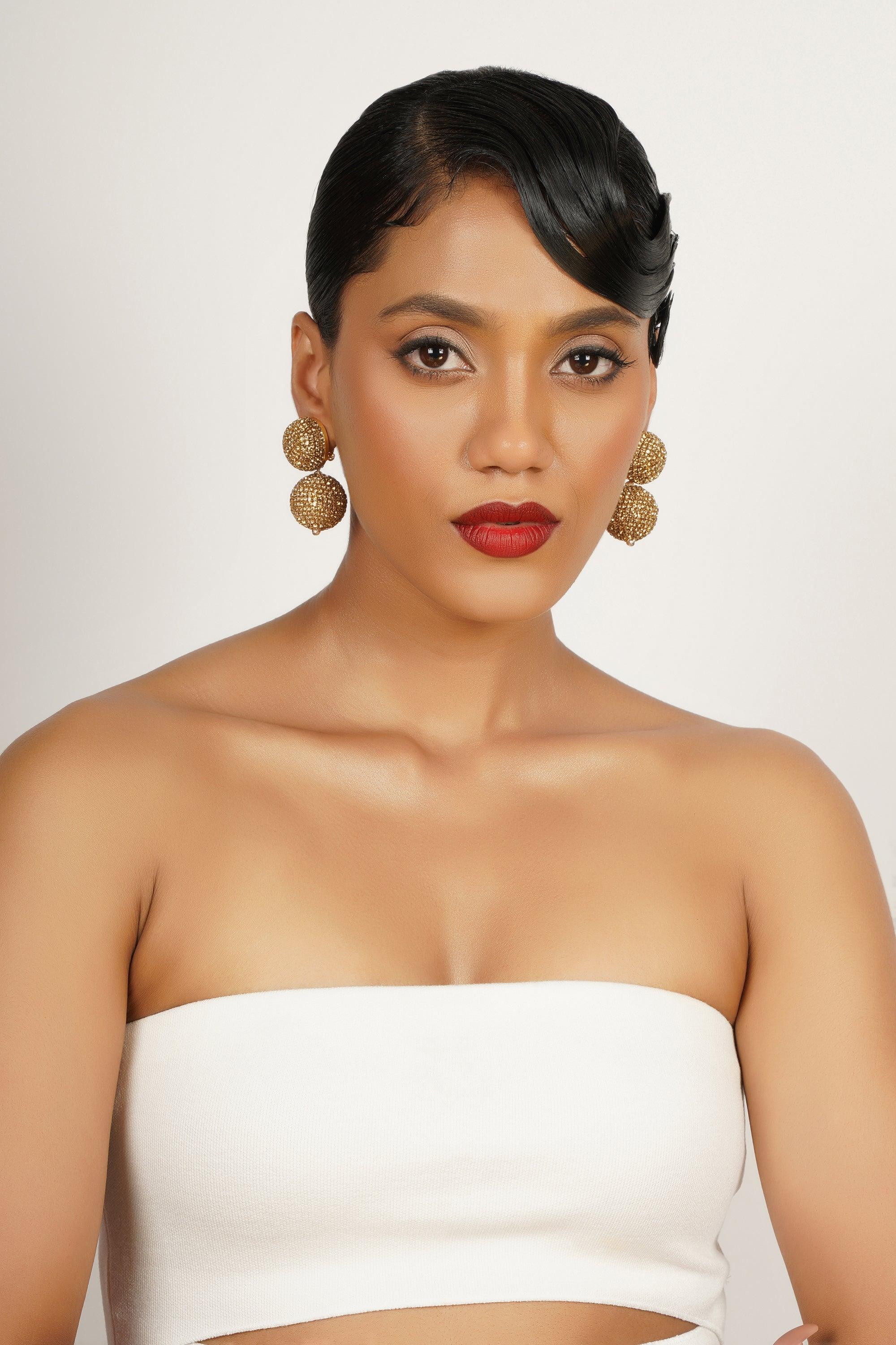 Gold Ball Earrings
