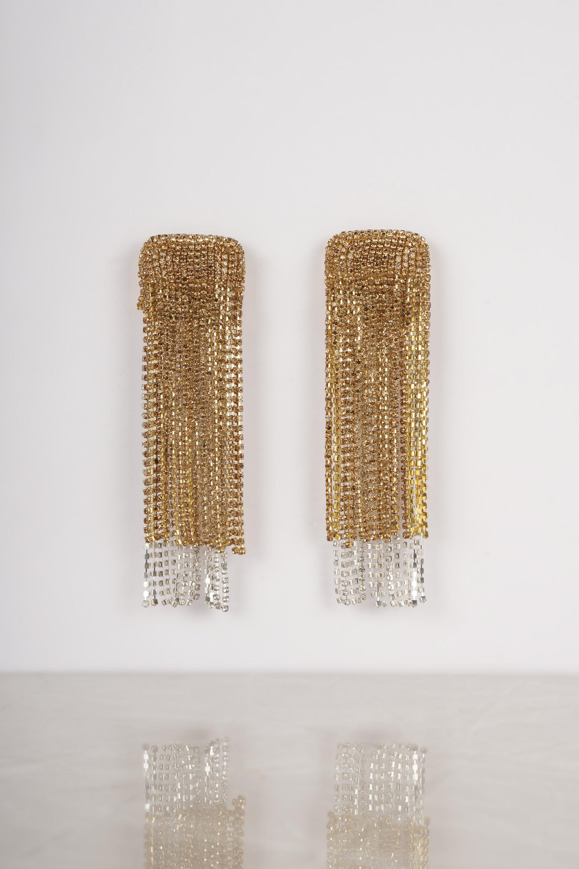 Crystal Long Chain Danglers