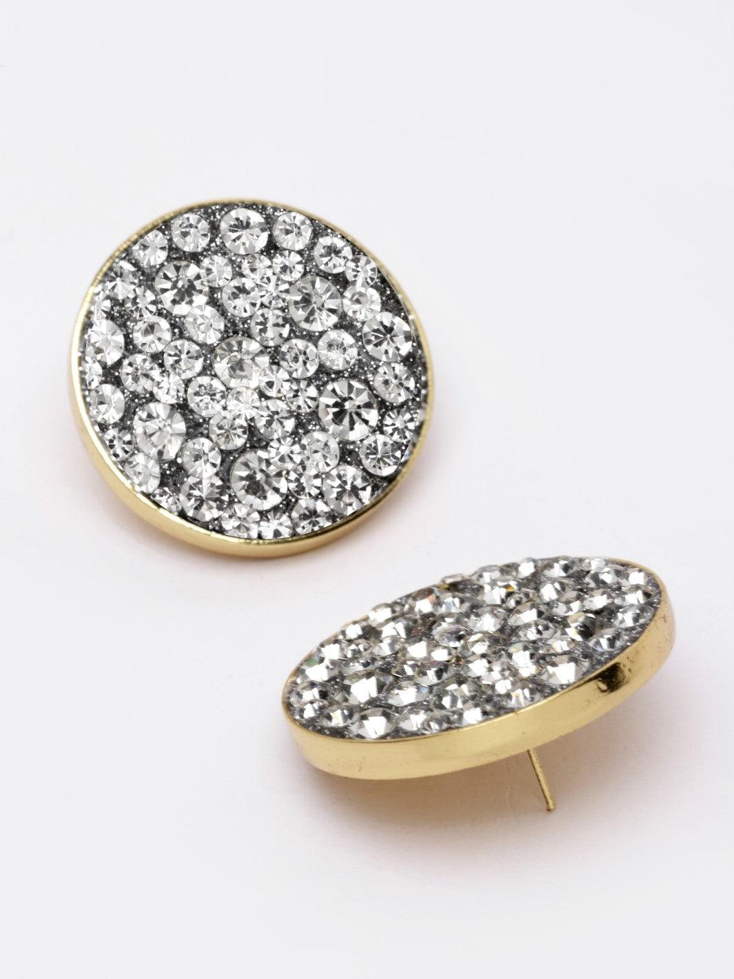 Crystal button studs - Bijoux by Priya