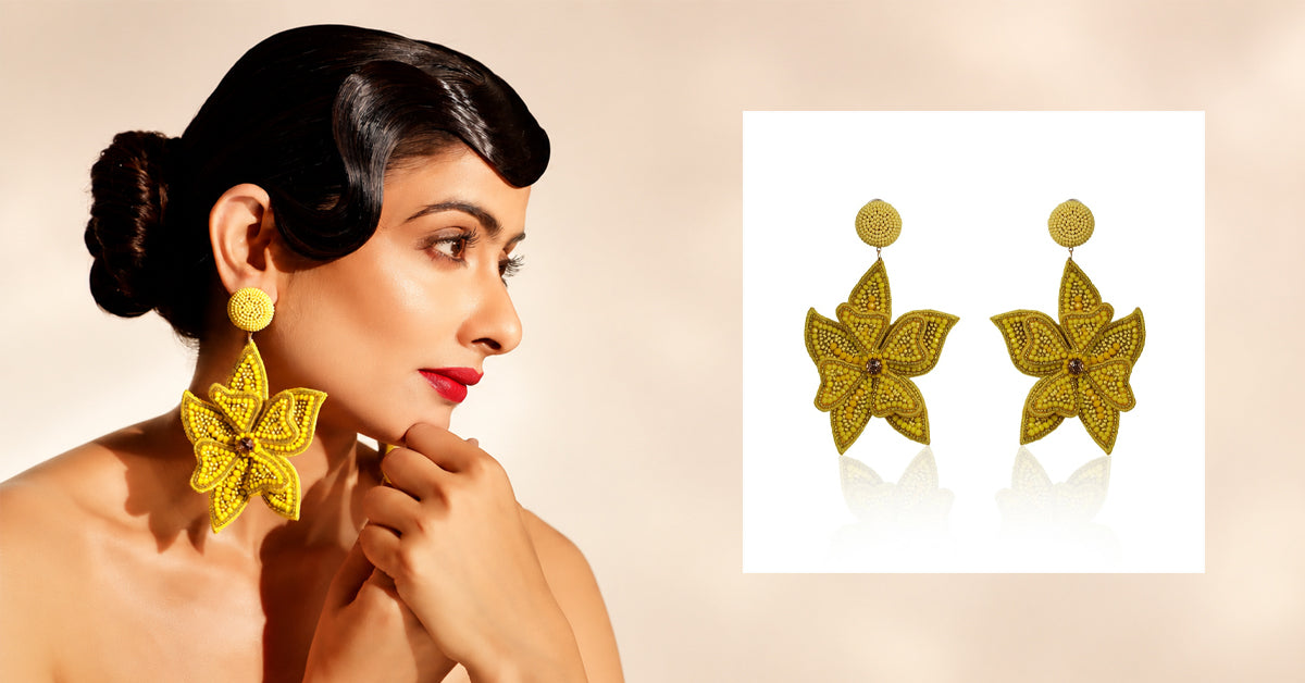 Best Online Stores to Buy Yellow Earrings for Diwali
