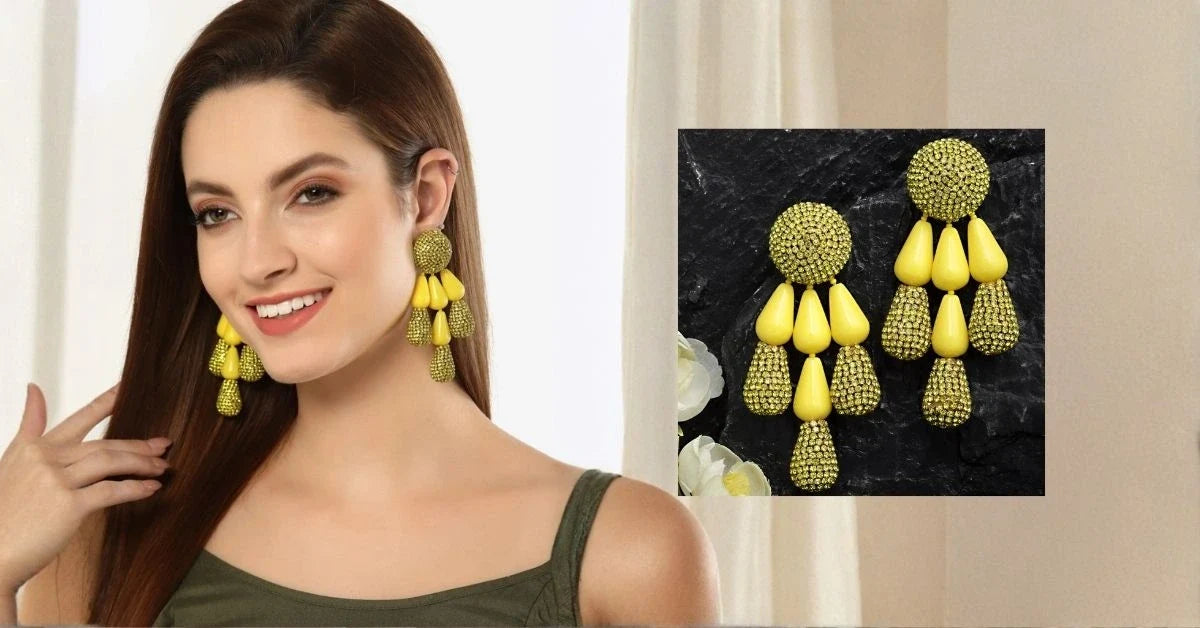 Yellow Earrings for Haldi and Wedding Season