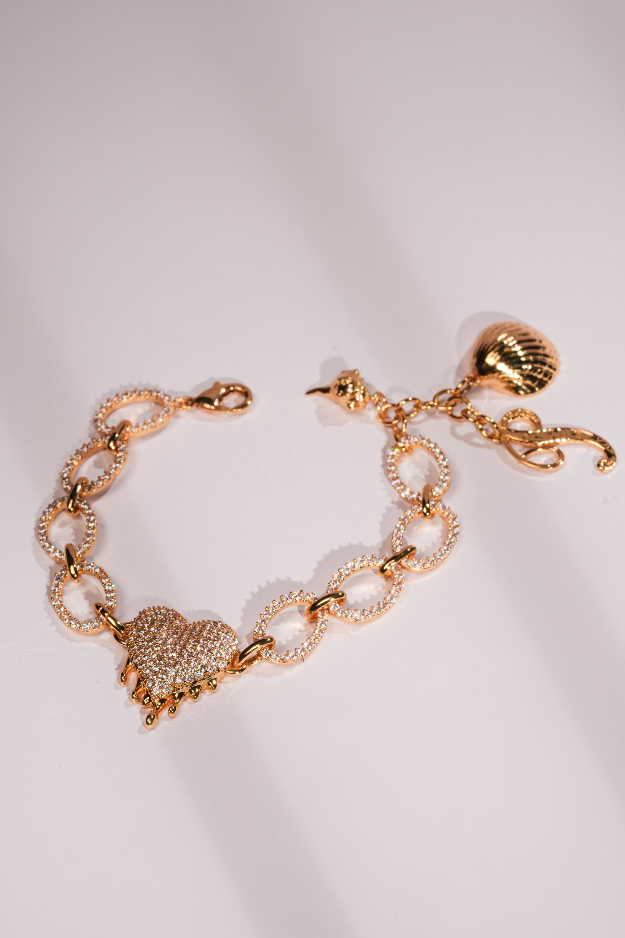 Heart Shaped Gold Bracelet