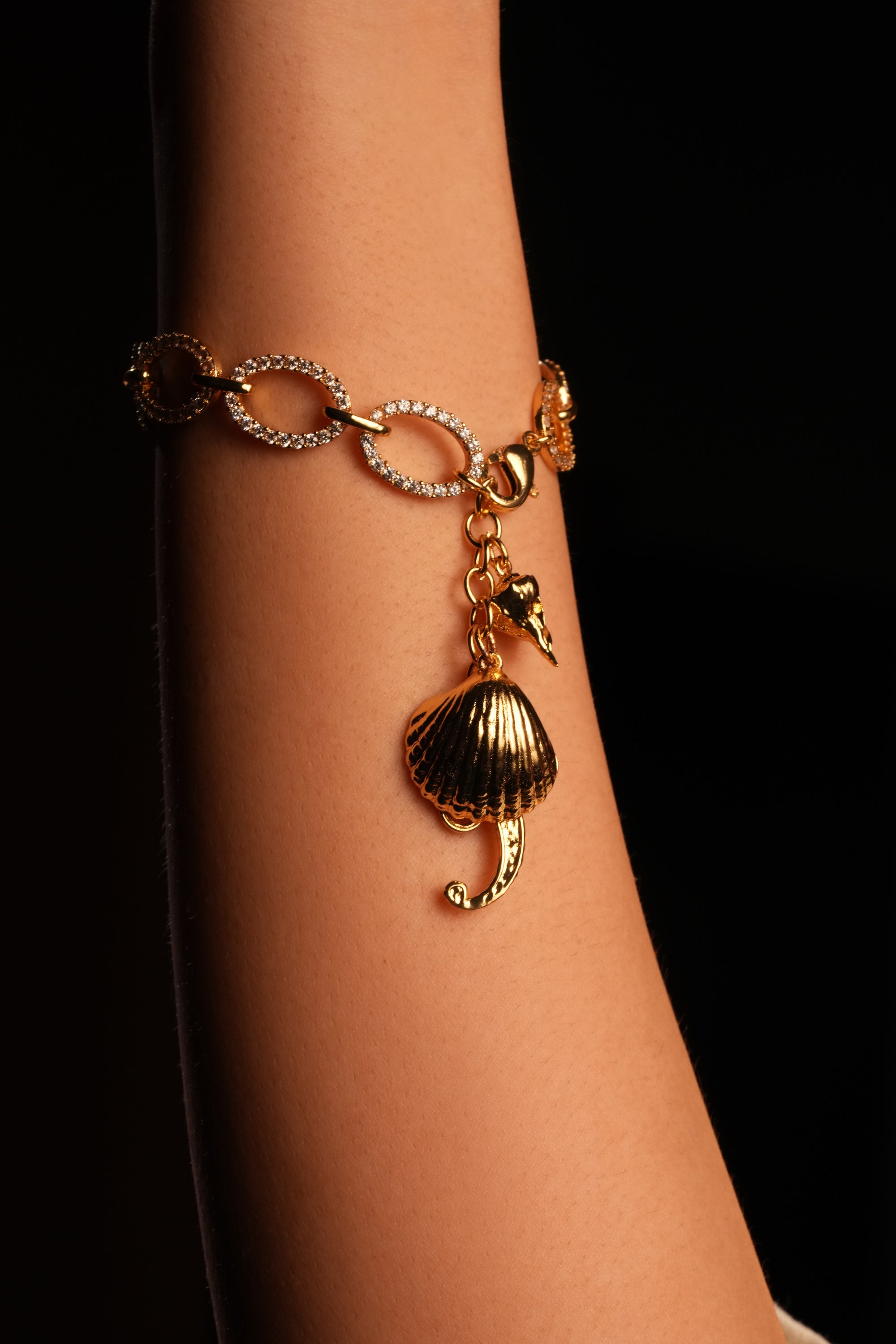 Heart Shaped Gold Bracelet