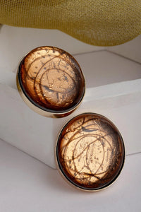 Copper Resin Stud Earrings