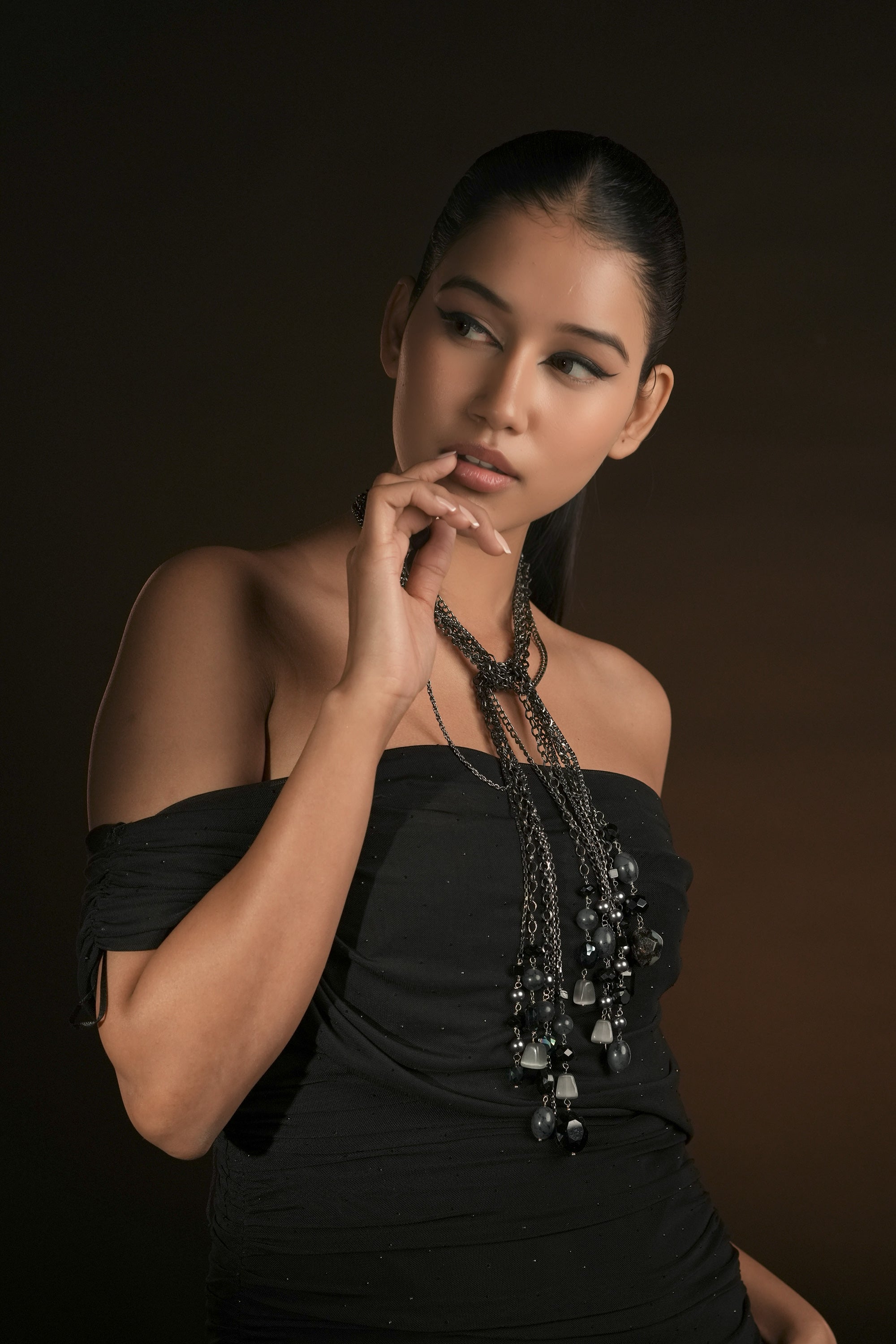 Black Drape Necklace