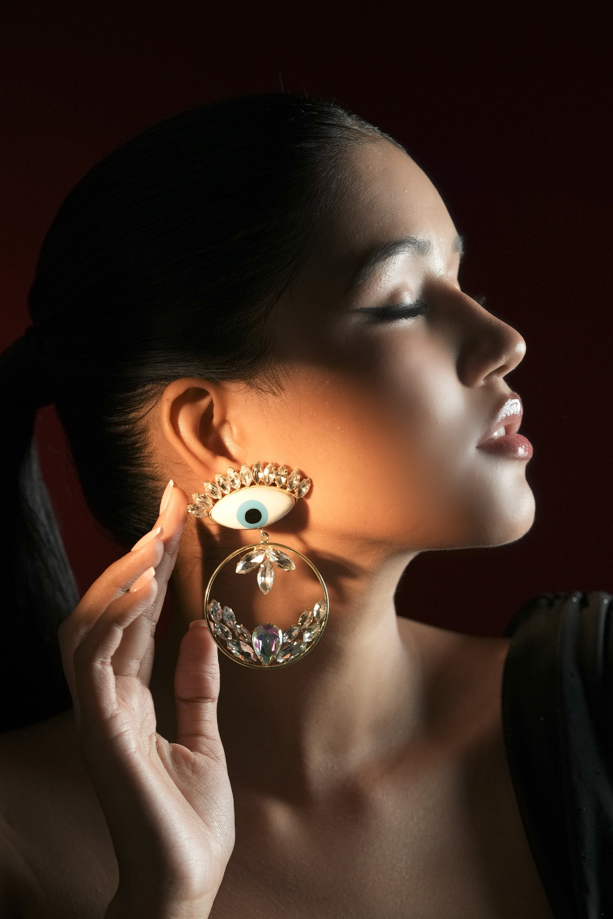 Evil Eye Hoops