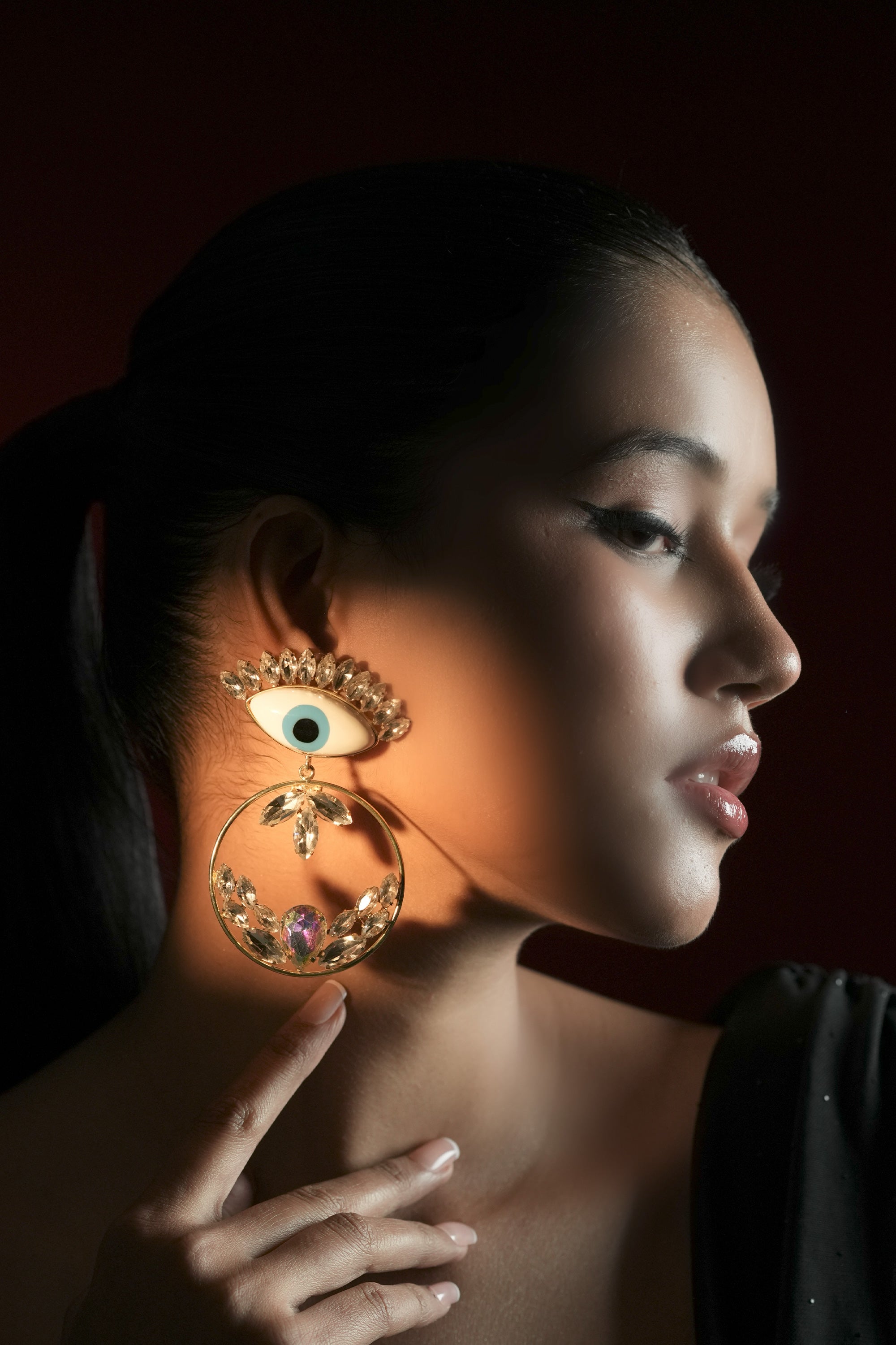 Evil Eye Hoops