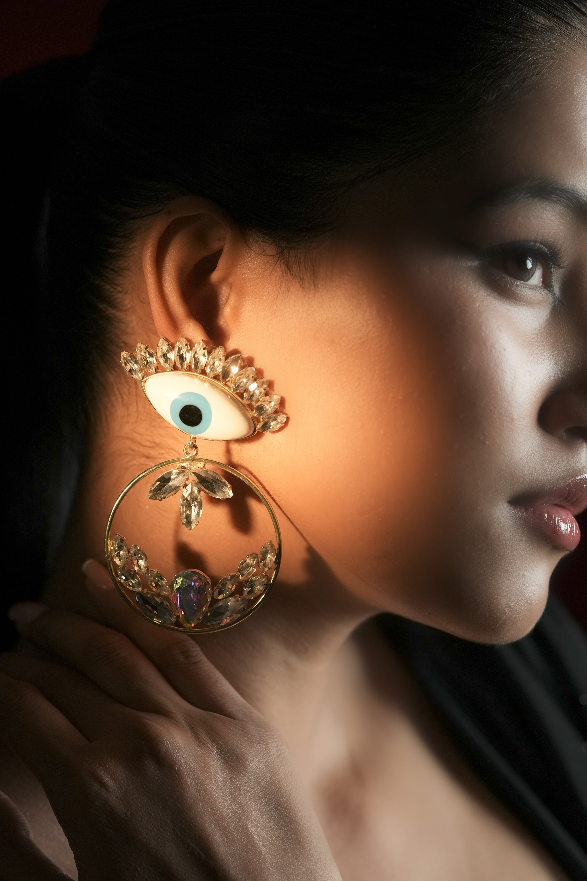 Evil Eye Hoops