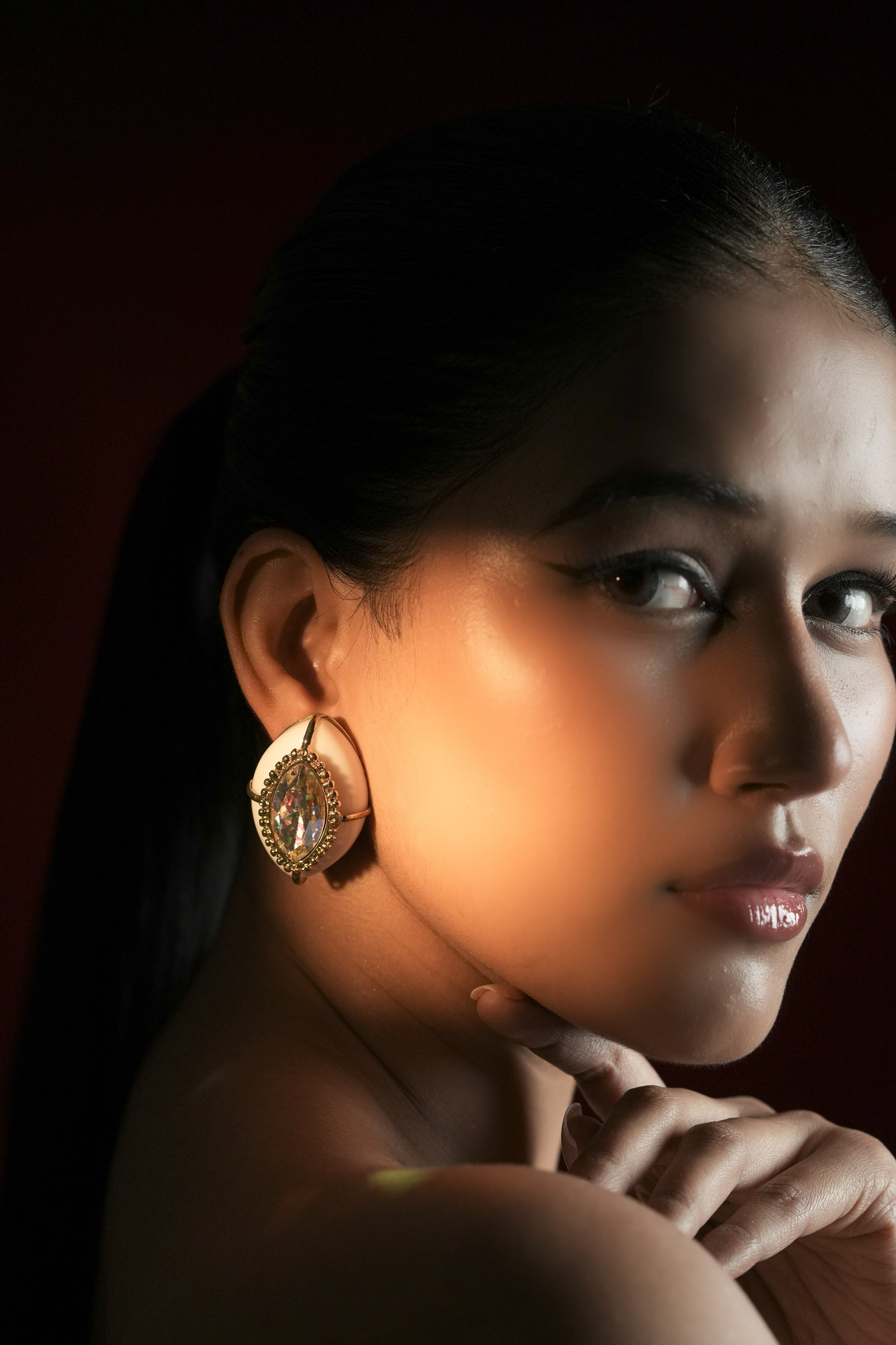 White Cage Studs