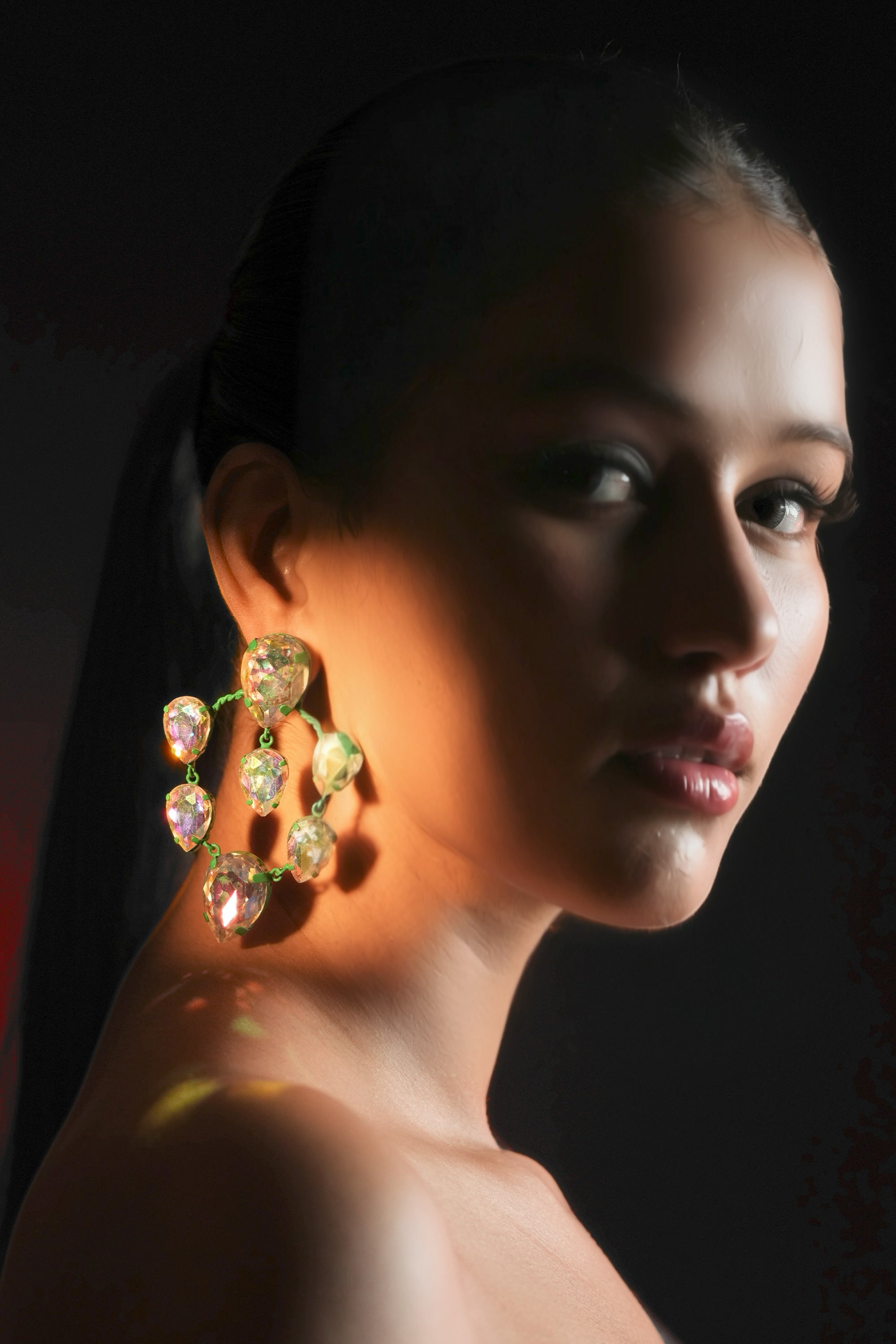 Emerald Cluster Hoops