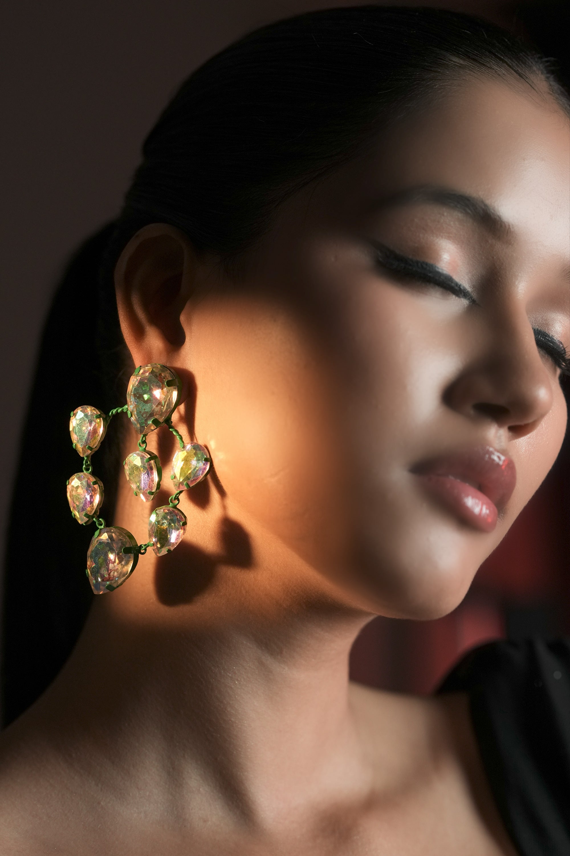 Emerald Cluster Hoops