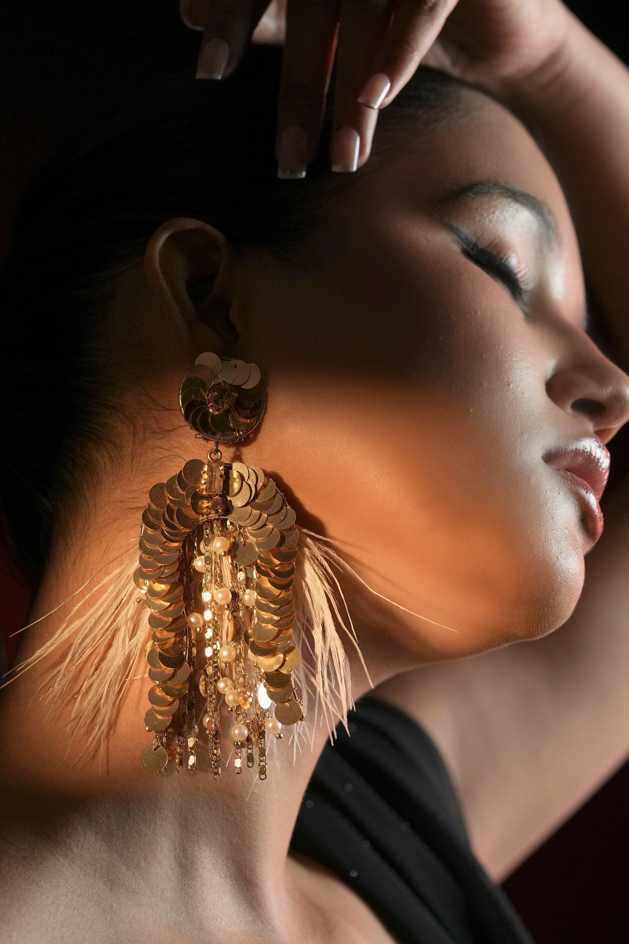 Pearl Feather Drops