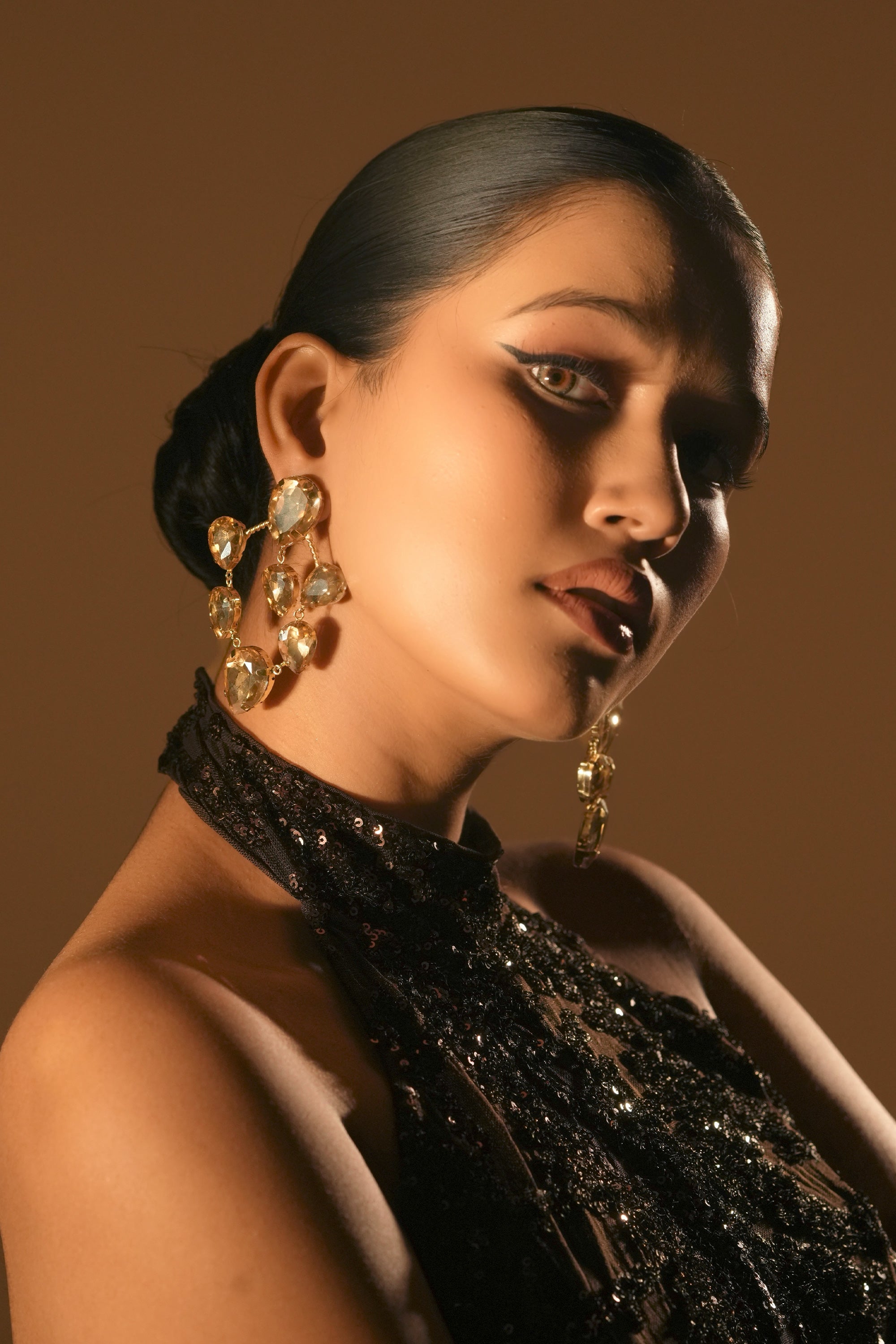 Champagne Cluster Hoops