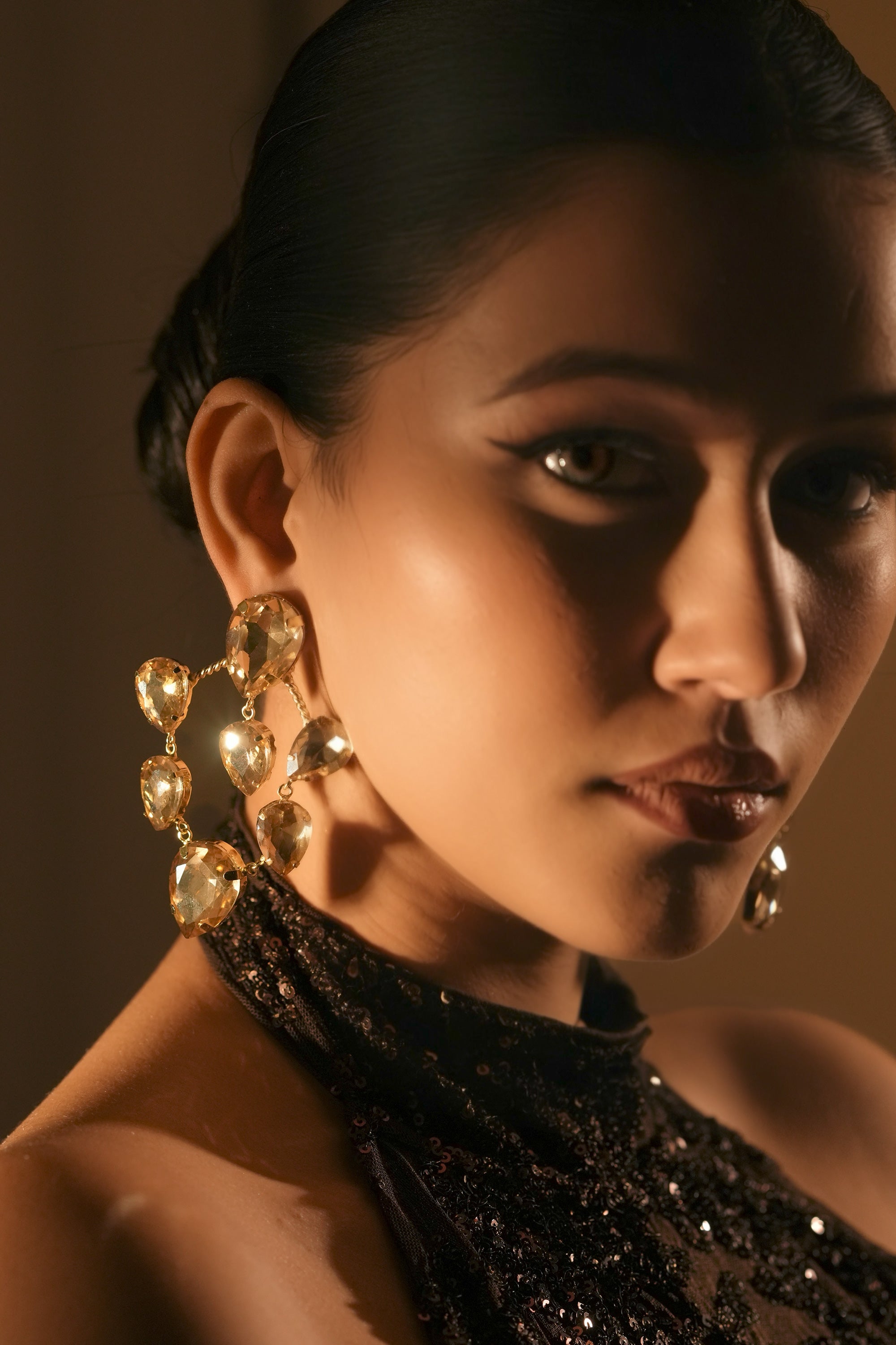 Champagne Cluster Hoops