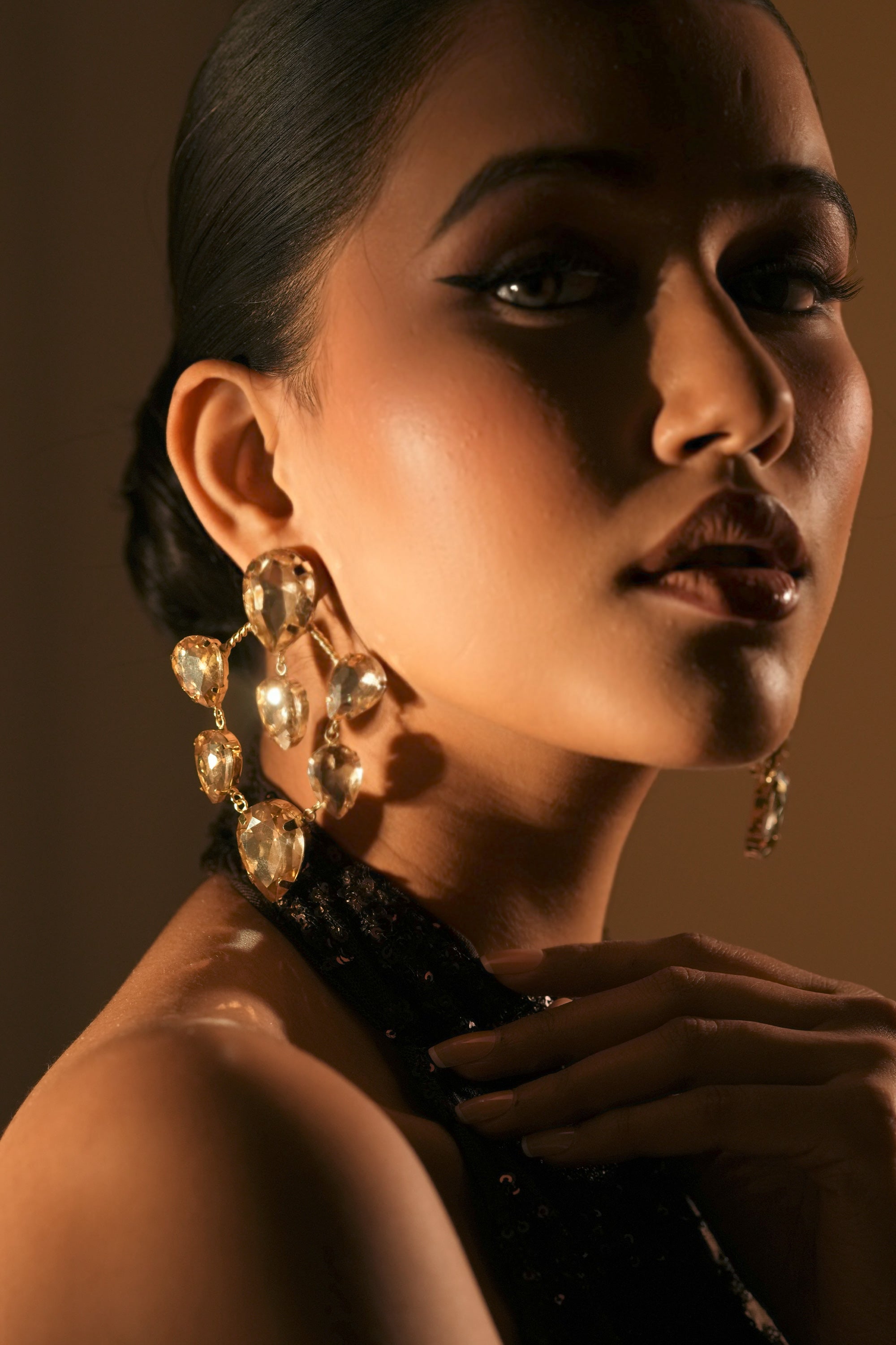 Champagne Cluster Hoops