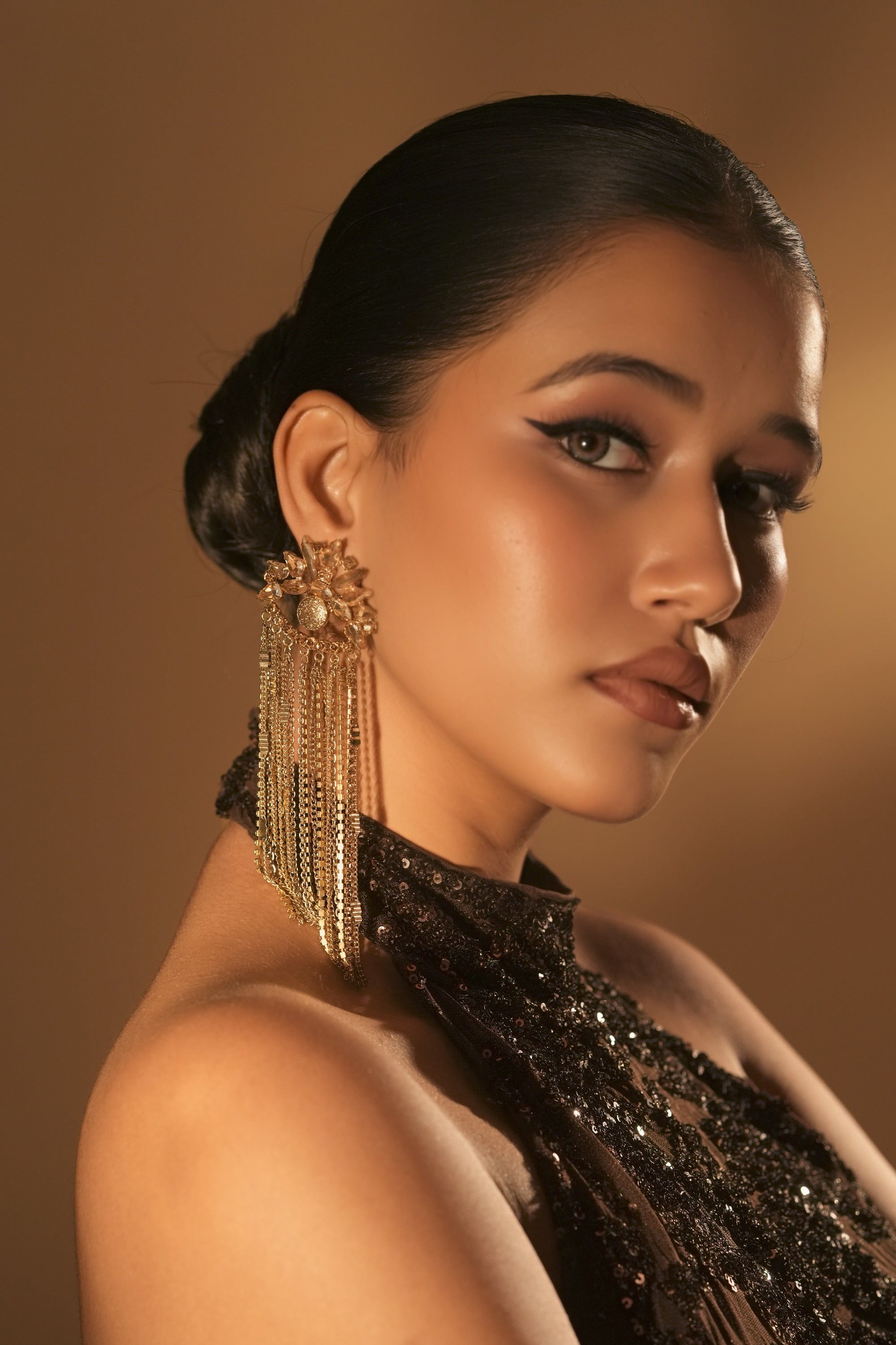 Gold Fringe Chandeliers