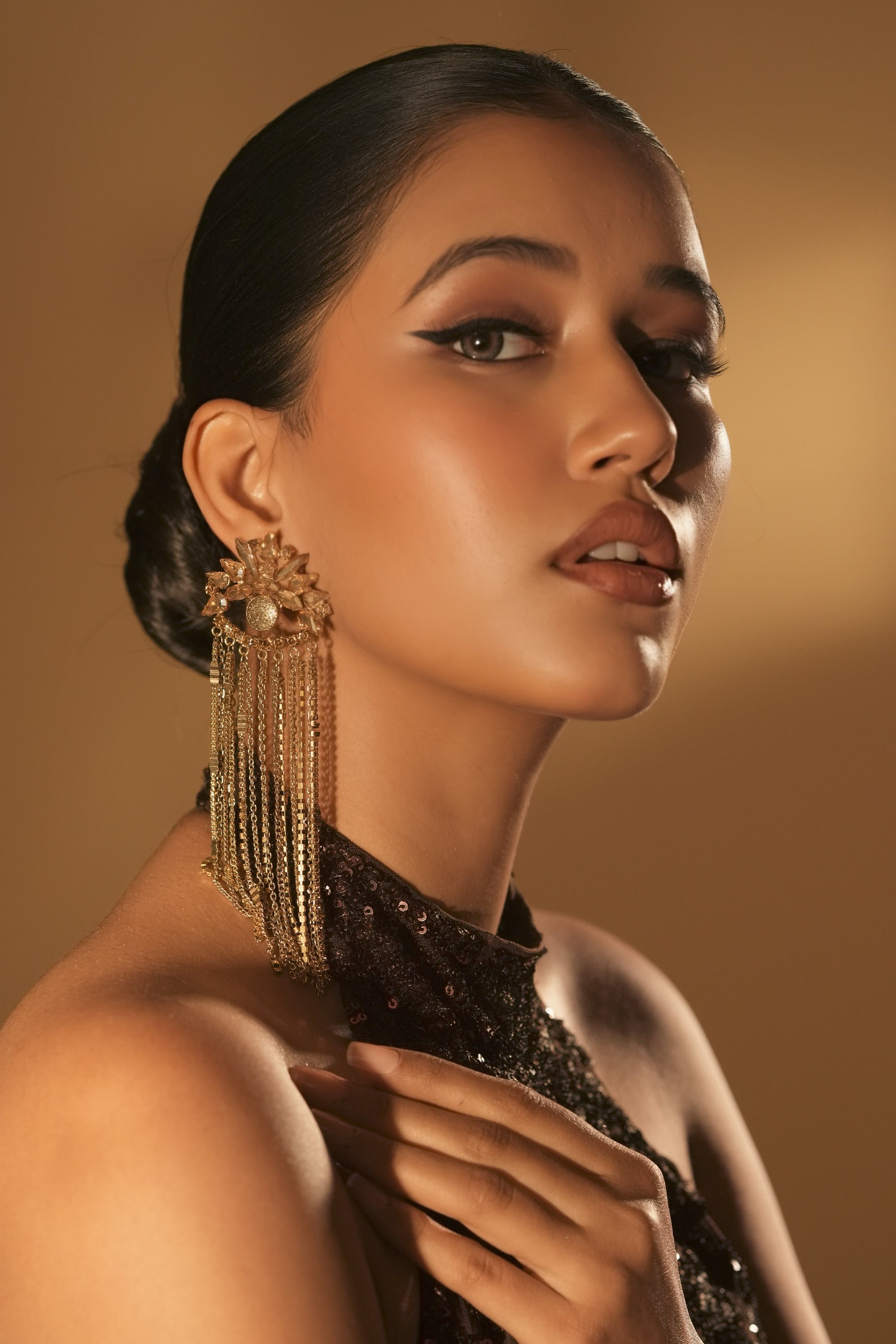 Gold Fringe Chandeliers
