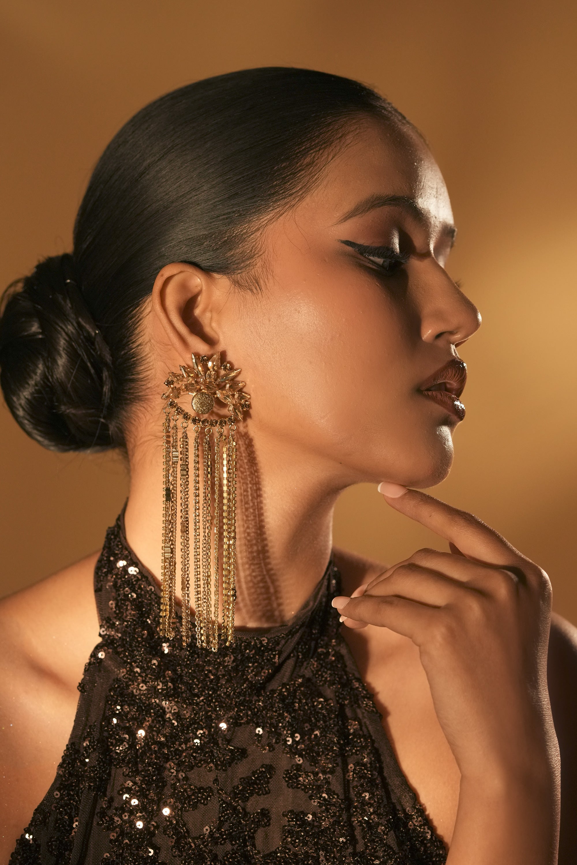 Gold Fringe Chandeliers