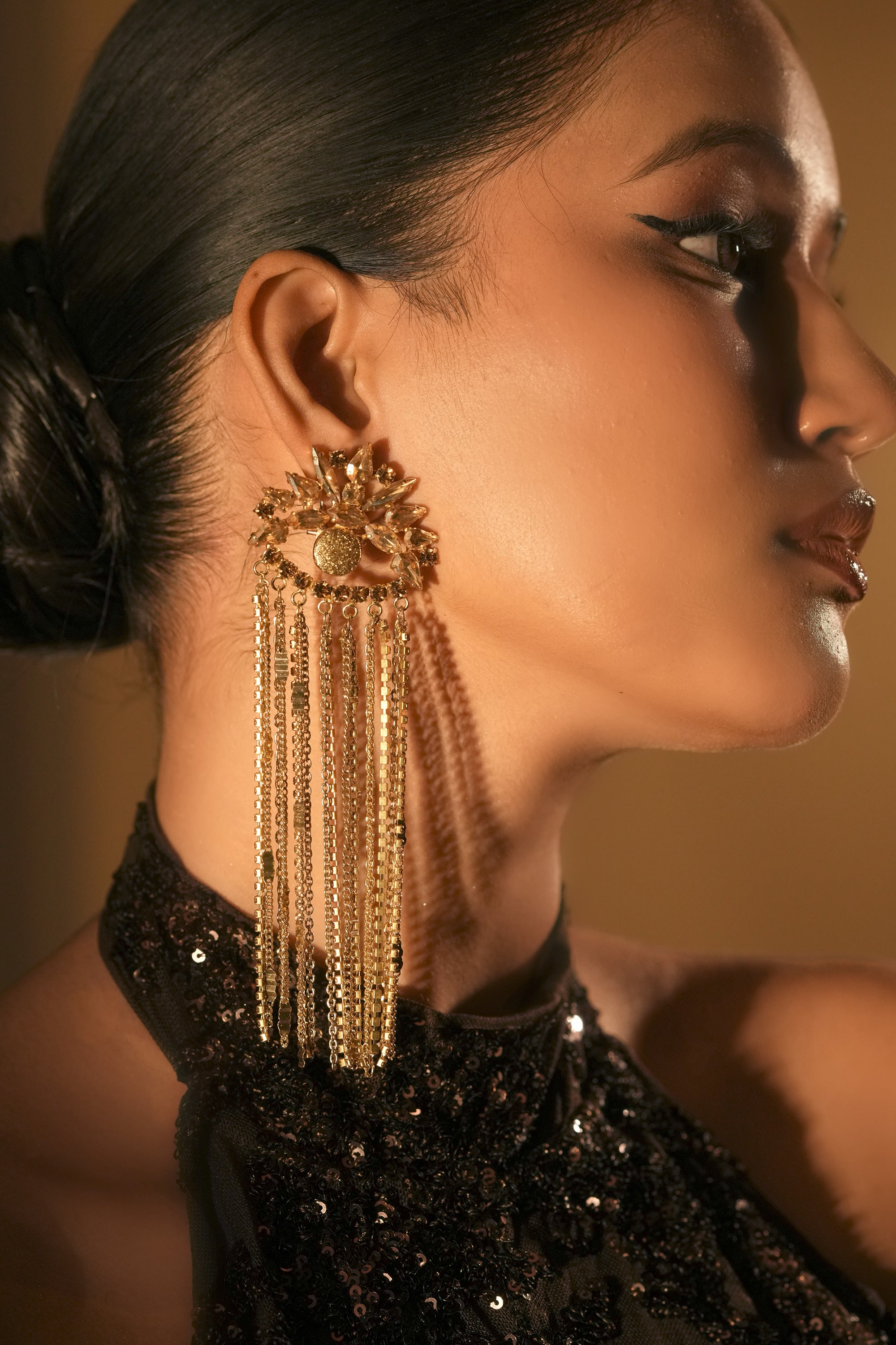 Gold Fringe Chandeliers
