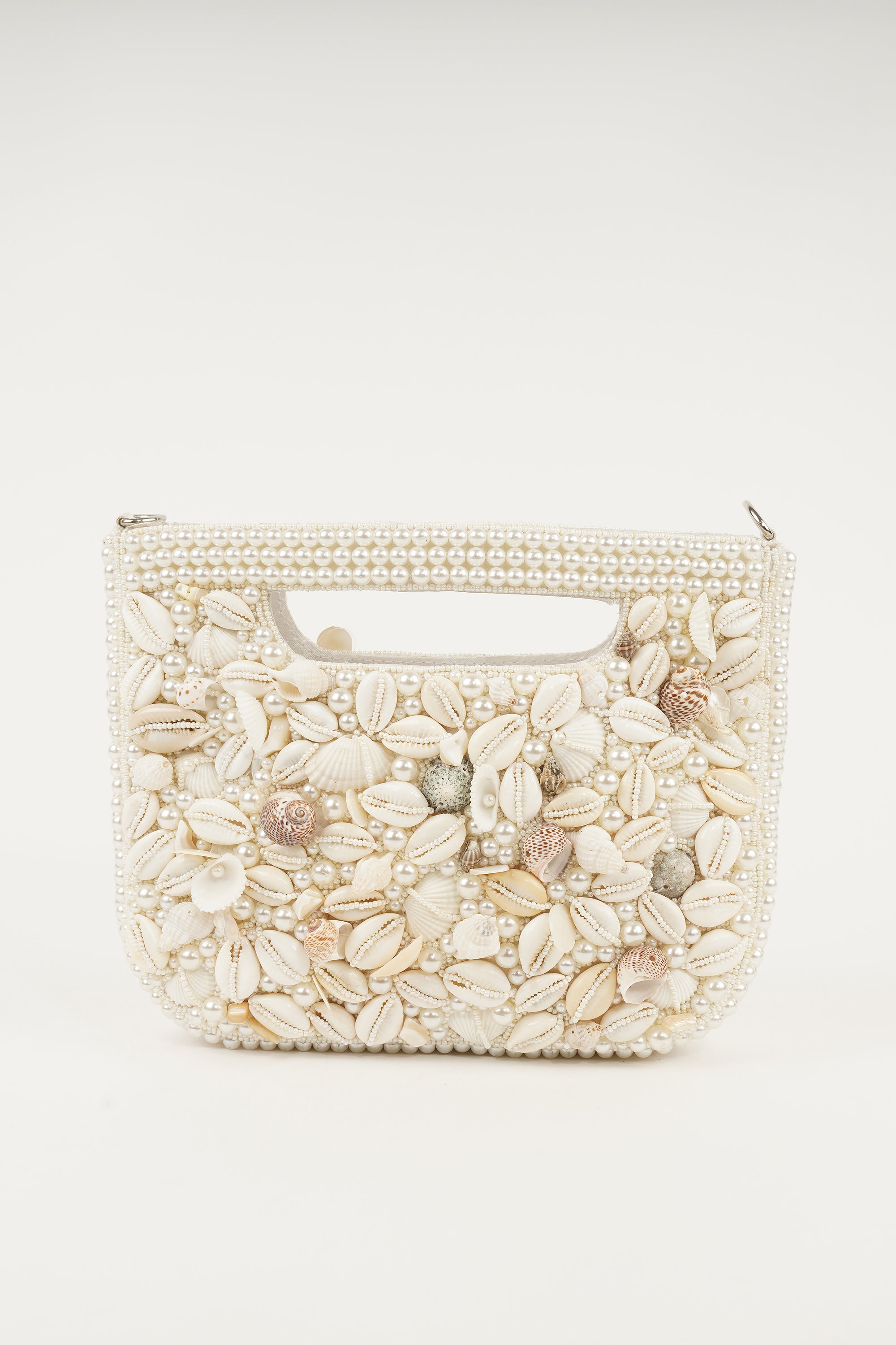 Pearlescent Seashell White Handbag