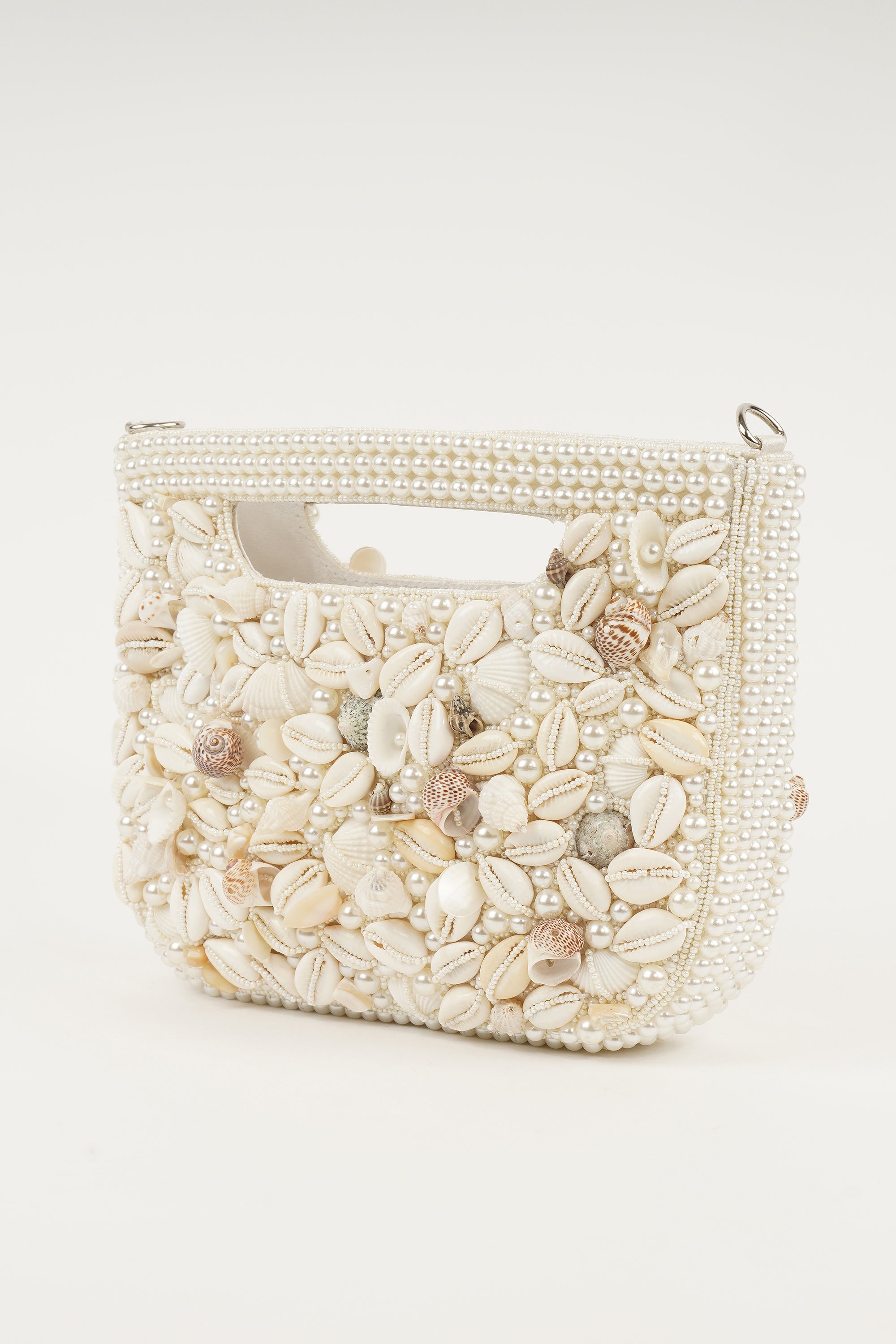 Pearlescent Seashell White Handbag