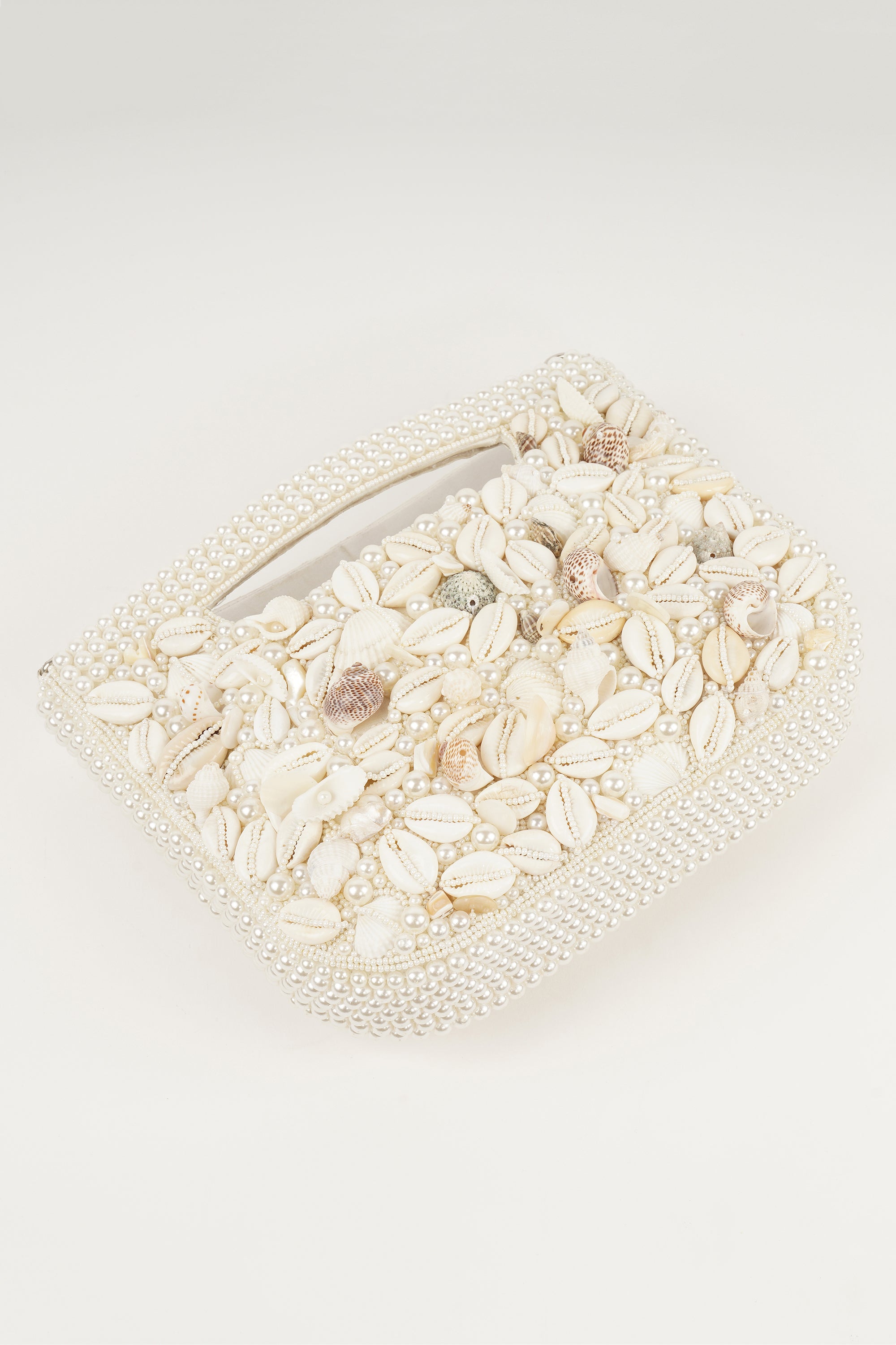 Pearlescent Seashell White Handbag