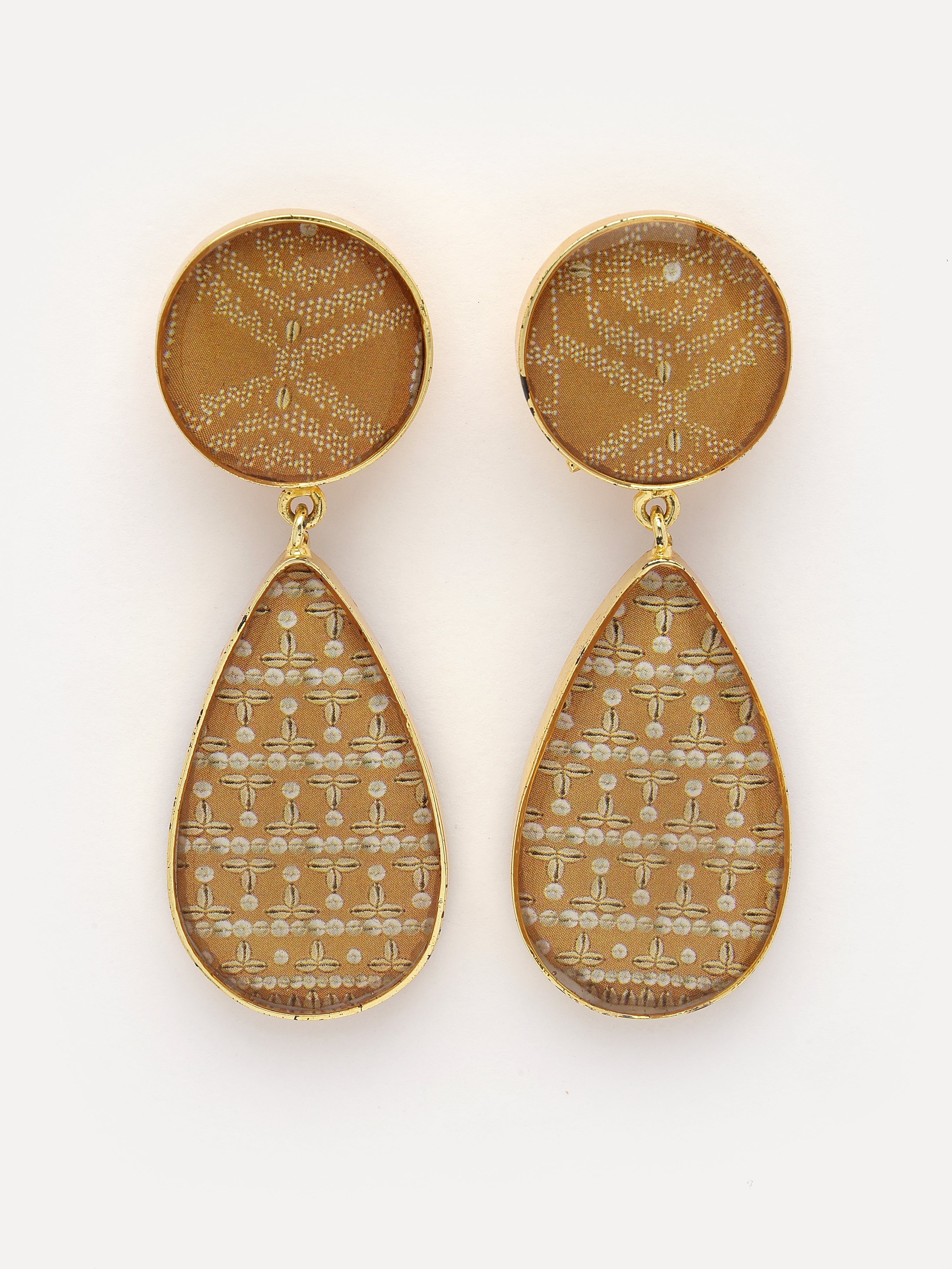 Teardrop-Shaped Dangler Earrings