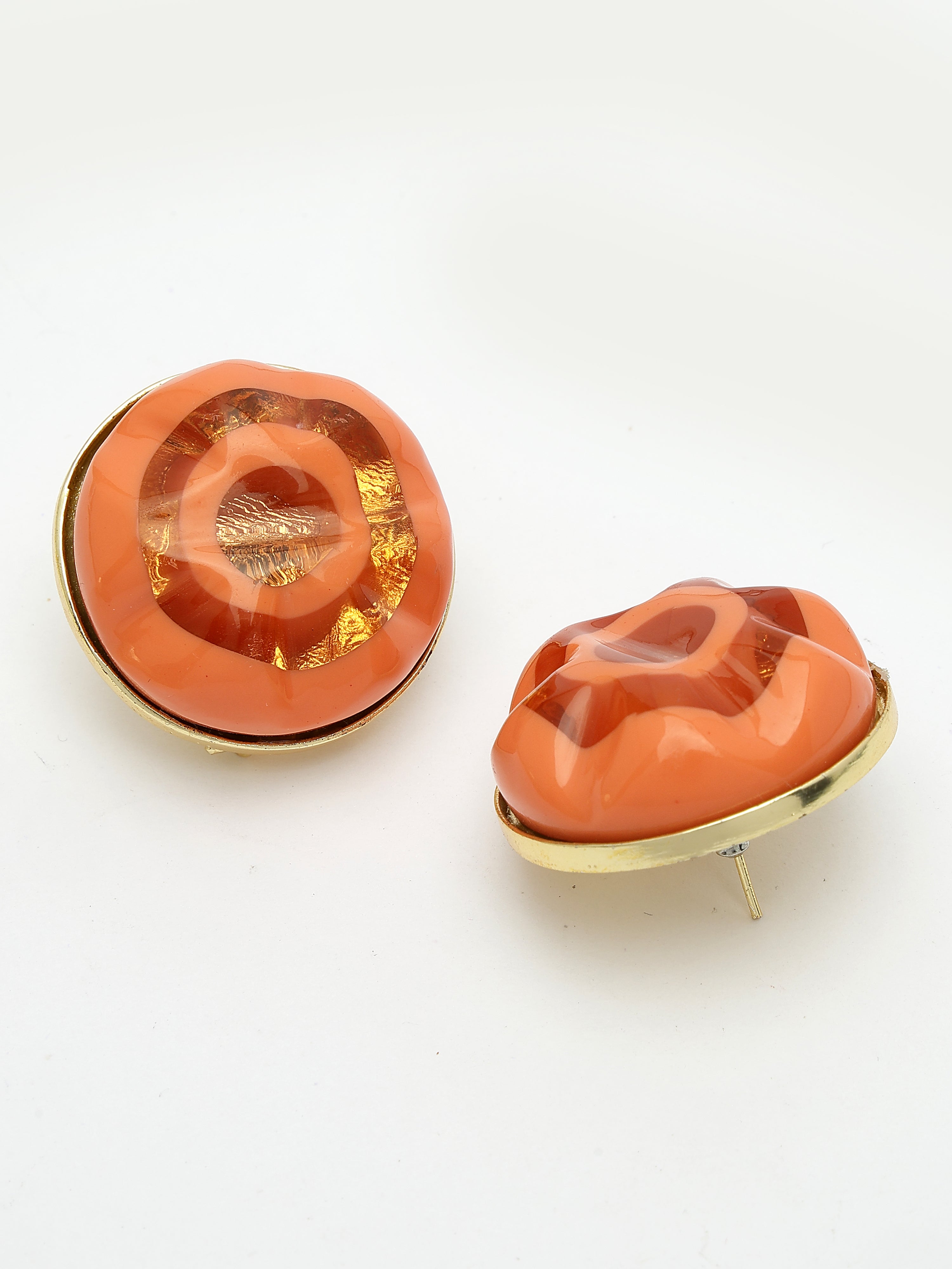 Orange Stud Earrings