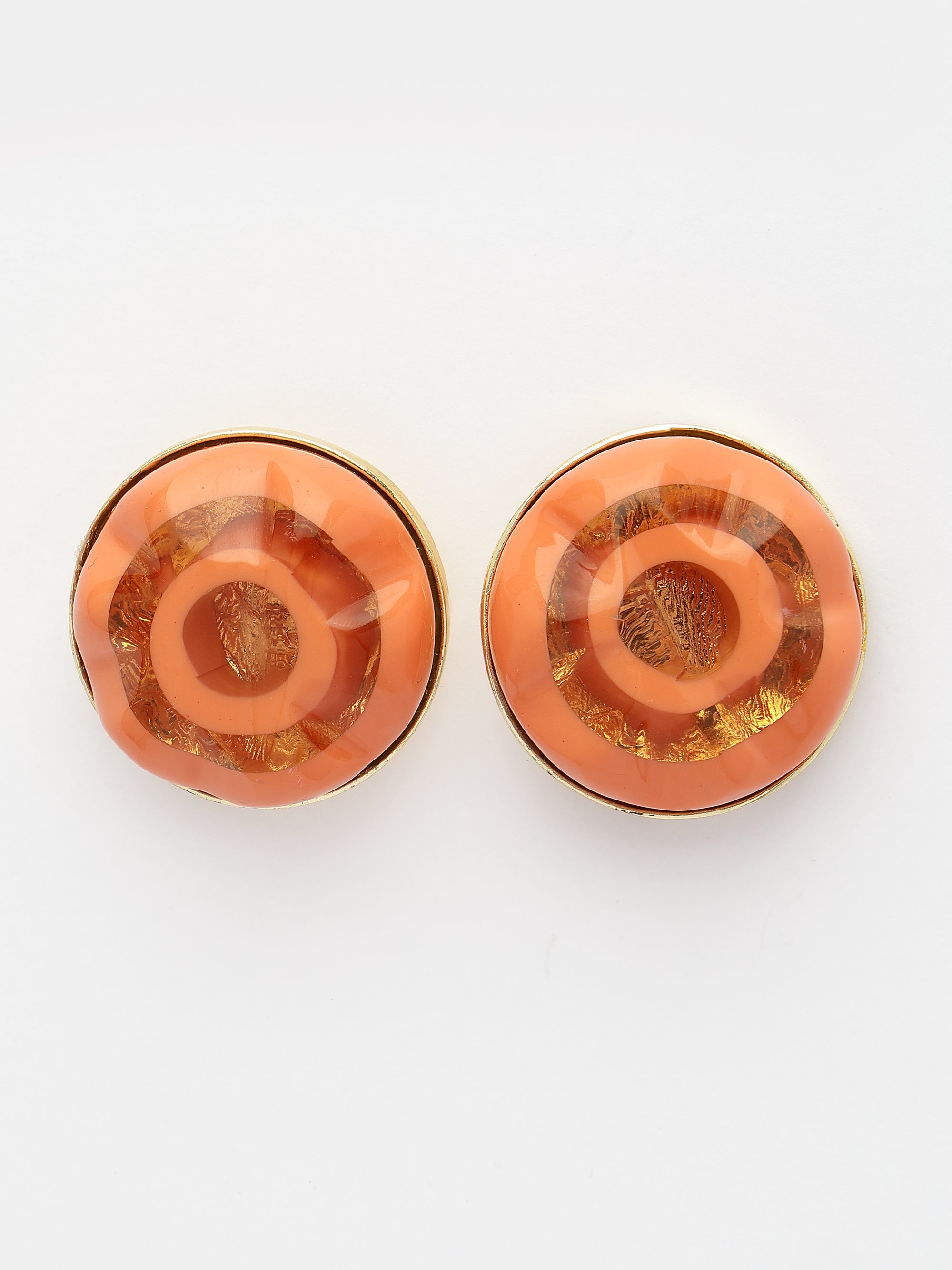 Orange Stud Earrings