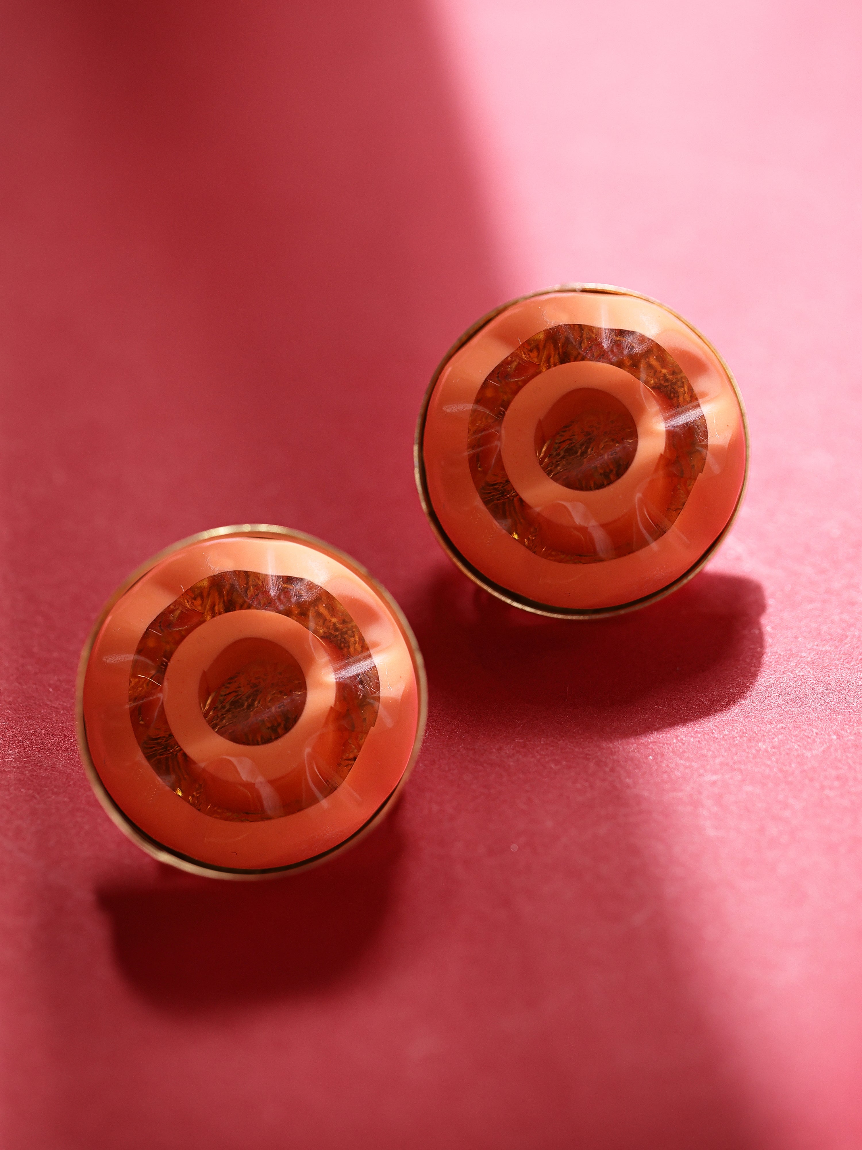 Orange Stud Earrings