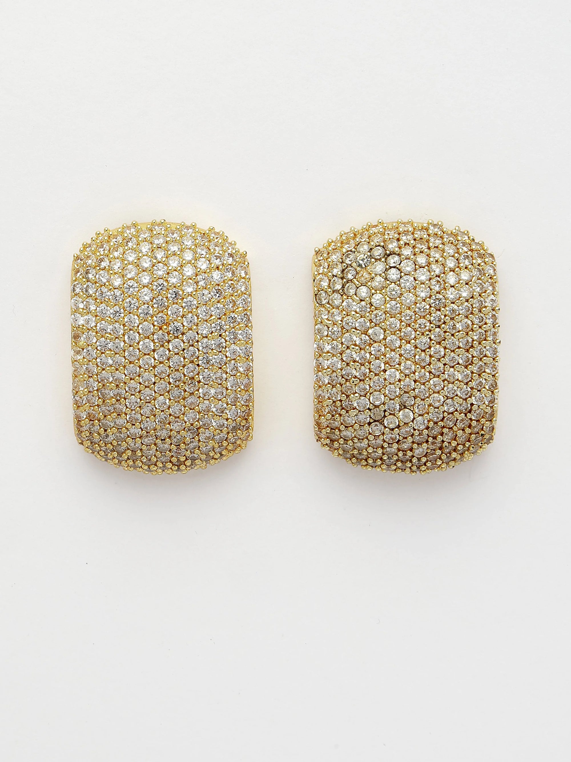 Gold Crystal Stud Earrings