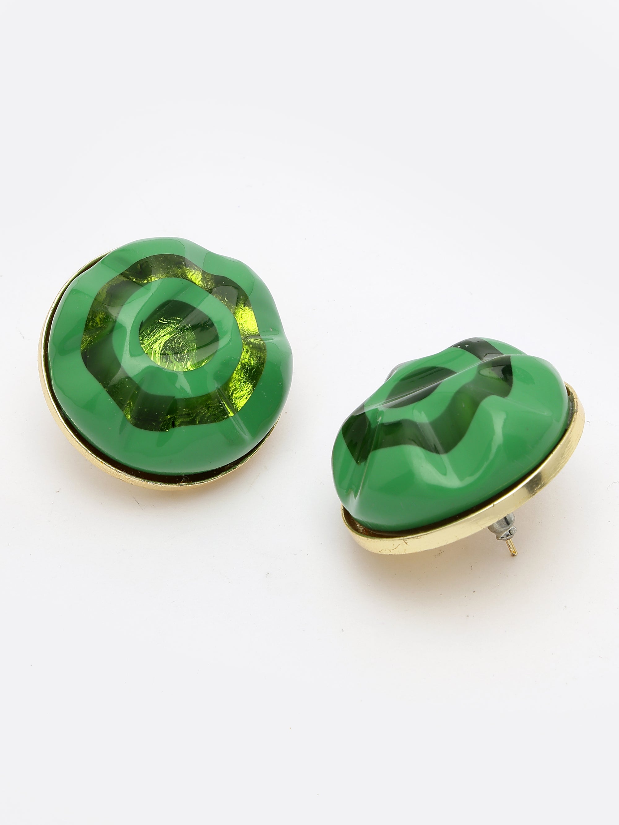 Green Stud Earrings