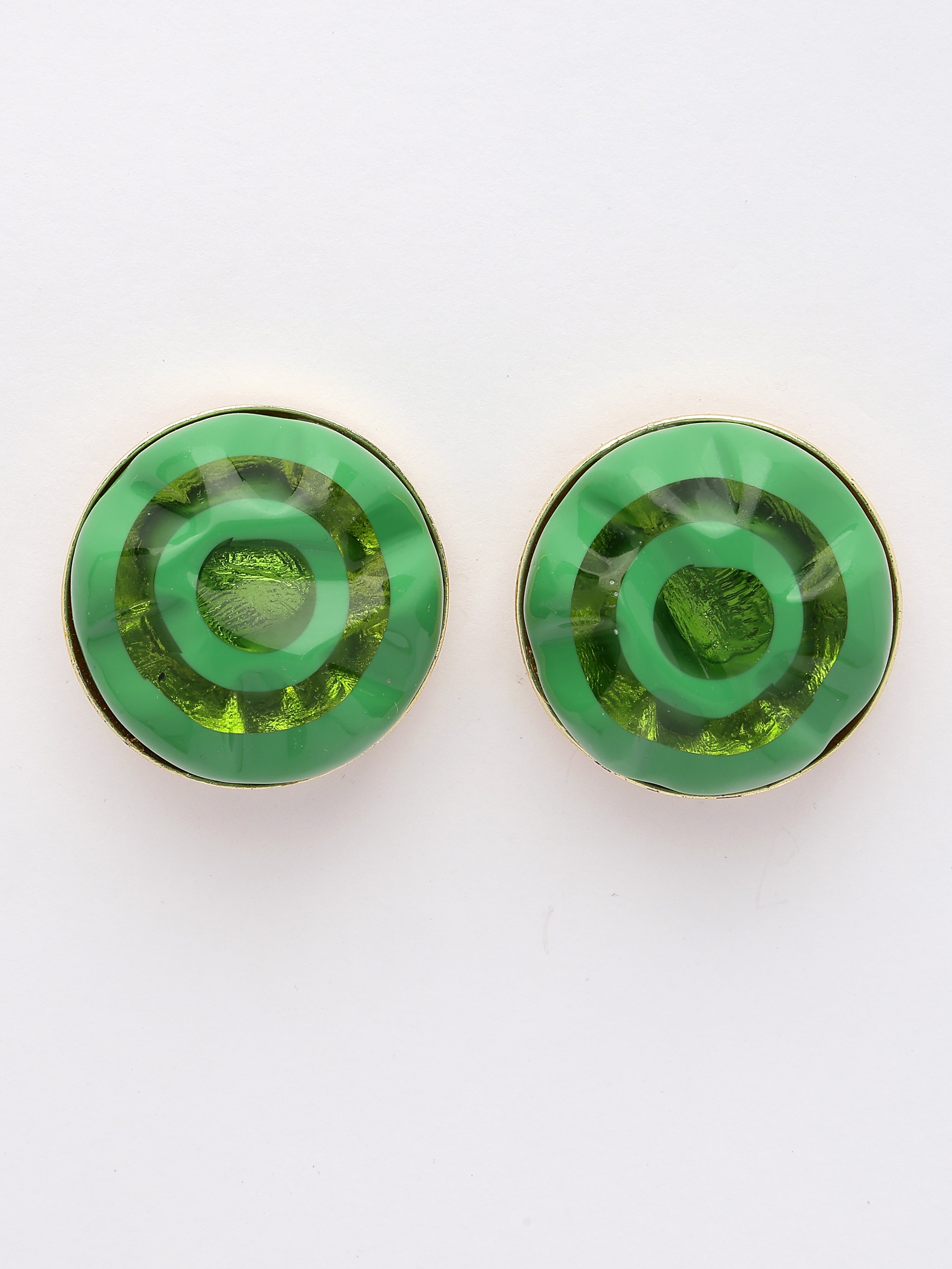 Green Stud Earrings